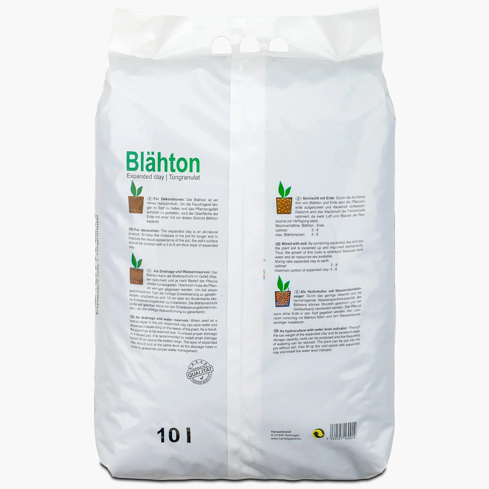Argile expansée 4-16 mm 50 l Granulés substrat hydroponique drainage pour plantes jardinières