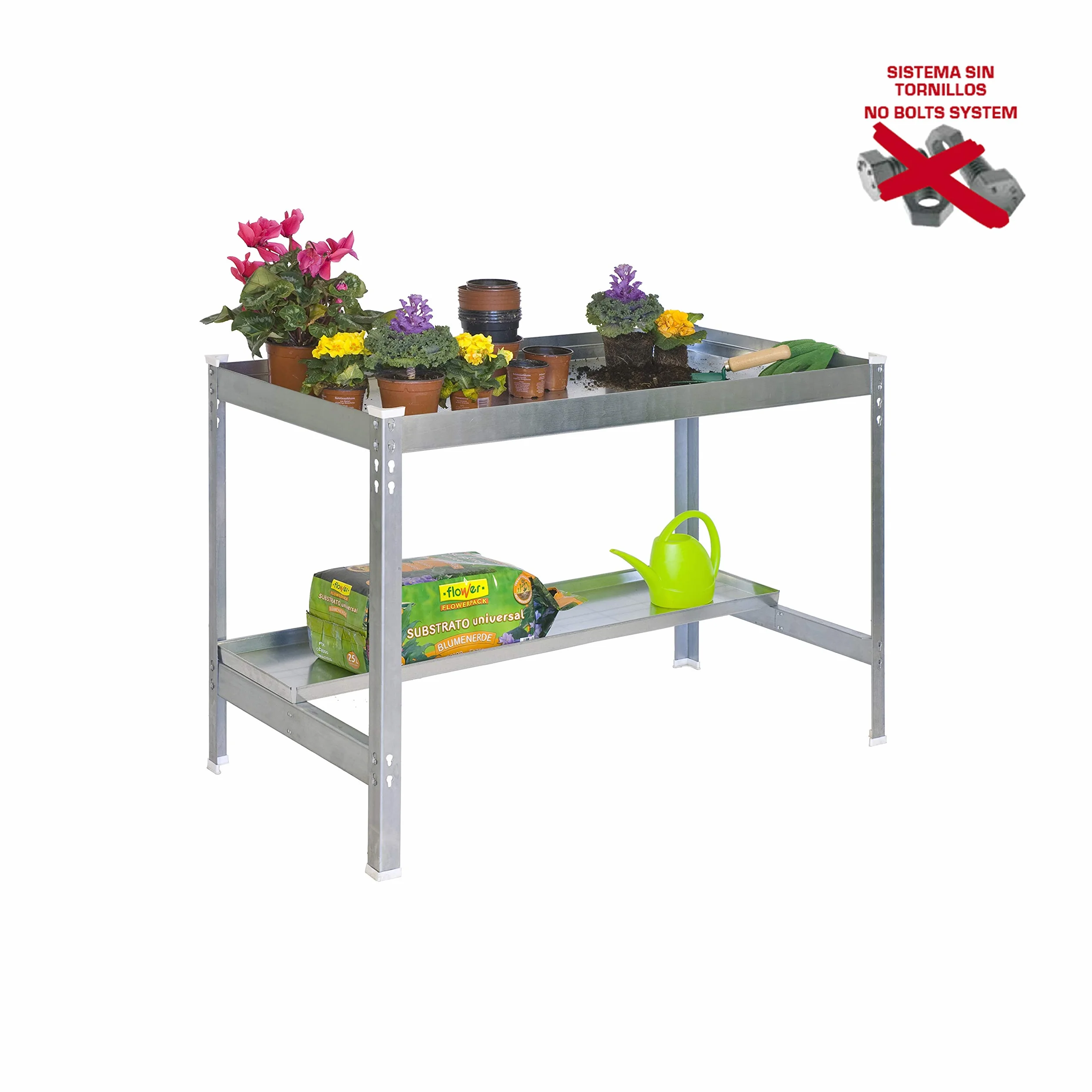 Simon Rack Table de rempotage 840x1200x600 mm Galvanisé