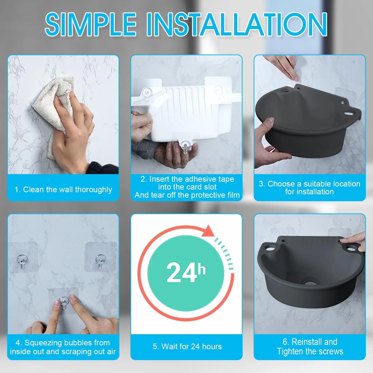 Bassin de vidage simple en plastique noir avec tuyau et bonde pour garage cave atelier