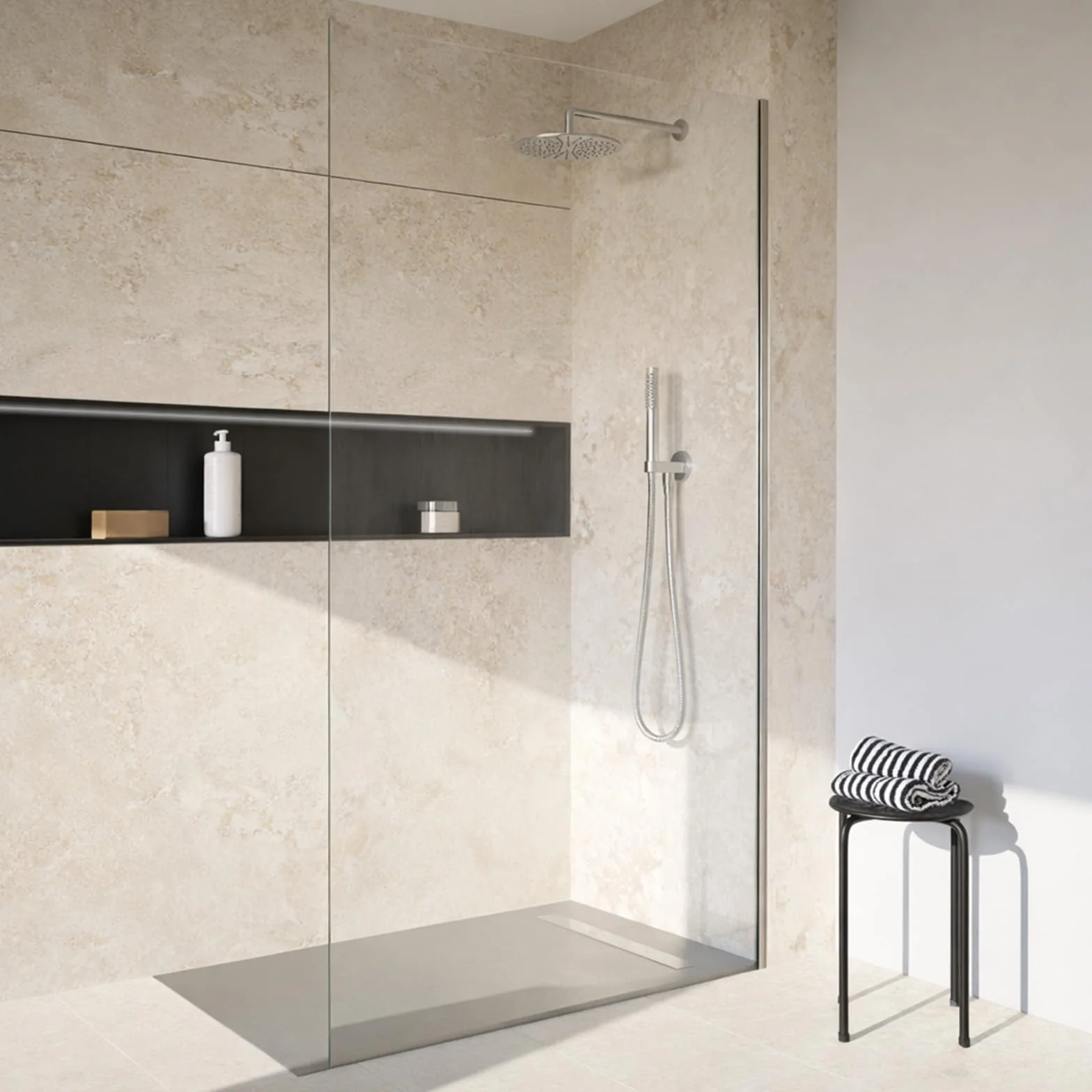 RECEVEUR DE DOUCHE A CARRELER 90x140CM RECOUPABLE AVEC BONDE CANIVEAU