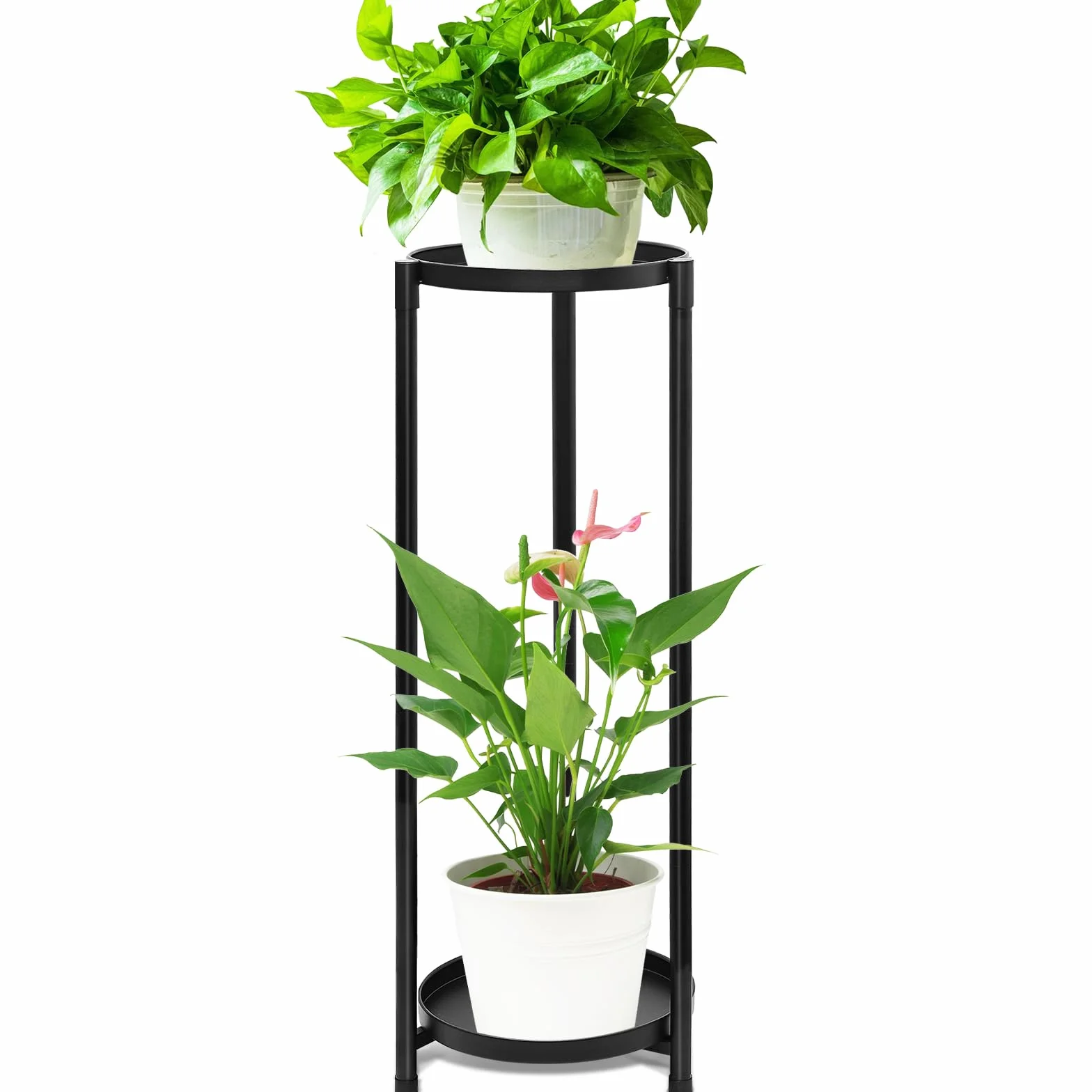 Support pour plantes en métal, Porte-pot de fleurs, Support de plantes d'intérieur et d'extérieur pour terrasse, jardin, balcon