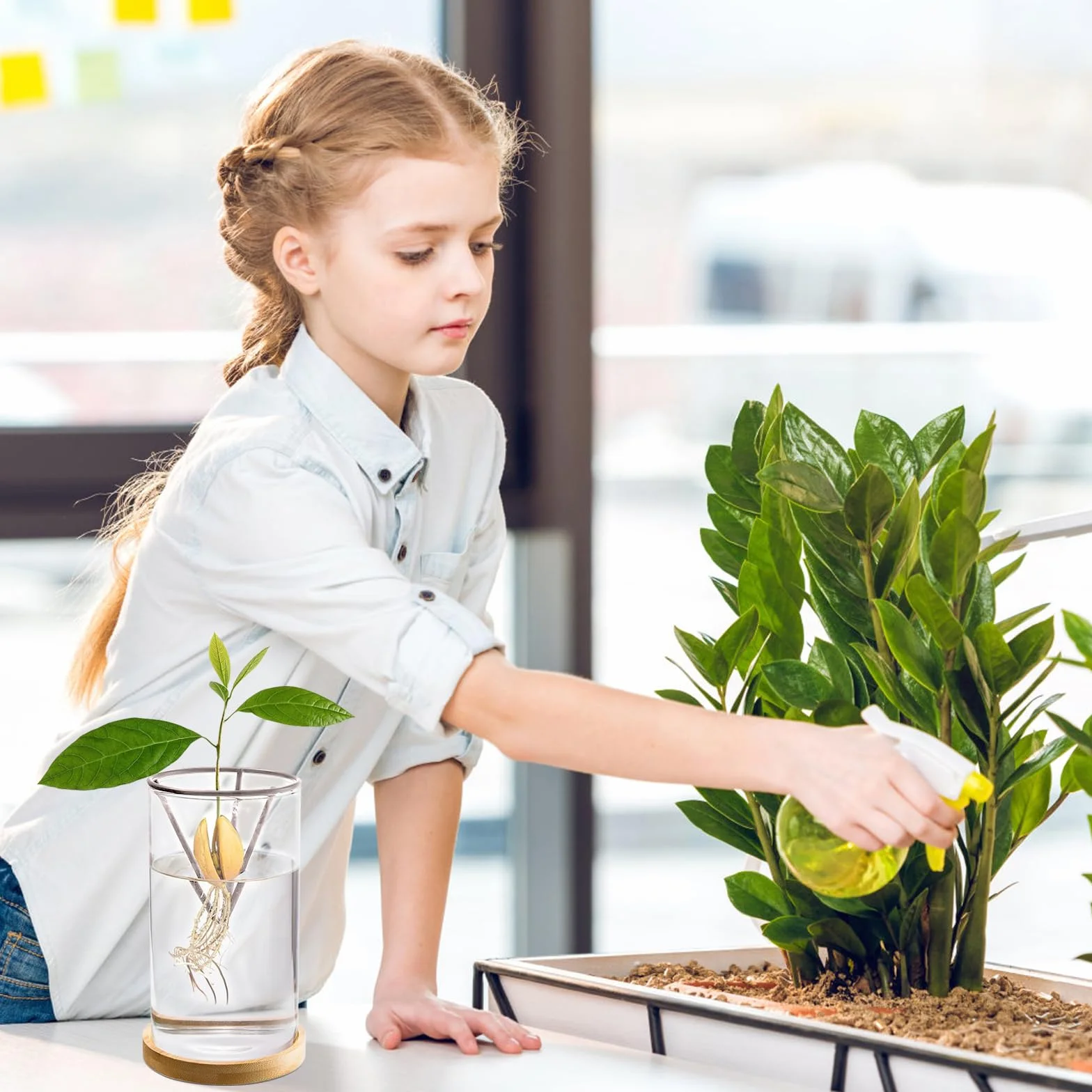 Kit de culture d'avocat en verre pour la plantation et la croissance