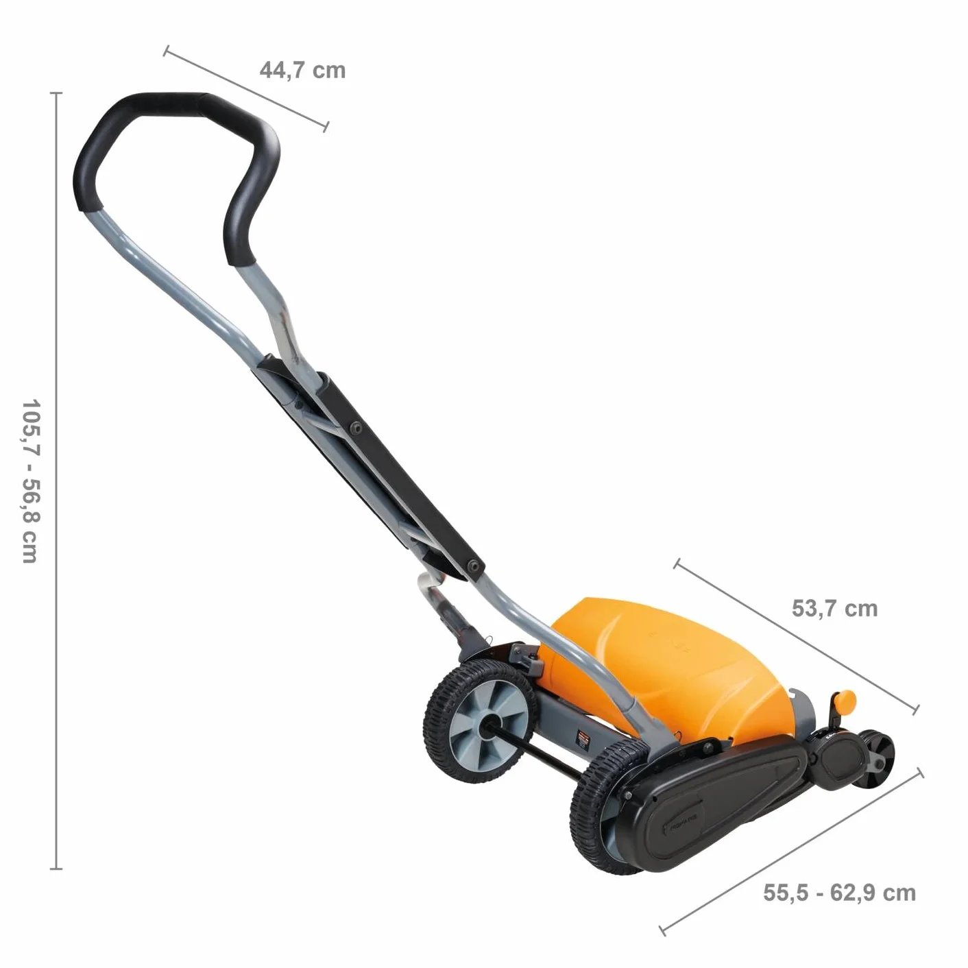 Fiskars Tondeuse à gazon manuelle StaySharp Max 46 cm Noir Orange Argenté