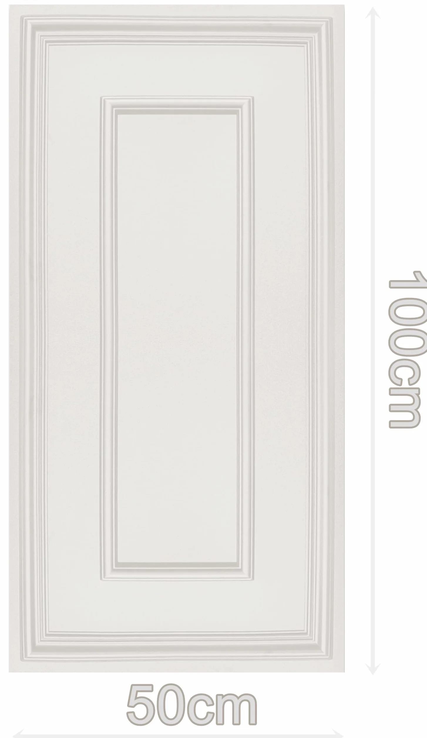 Deccart - Panneaux Muraux 100x50 cm - Panneau mural 3D Décoratif en EPS-Polystyrène - Plaque murale decorative - Décoration murale - Relief texturé - Wall Panel - Beige cachemire, 1 pièce, 5 m²