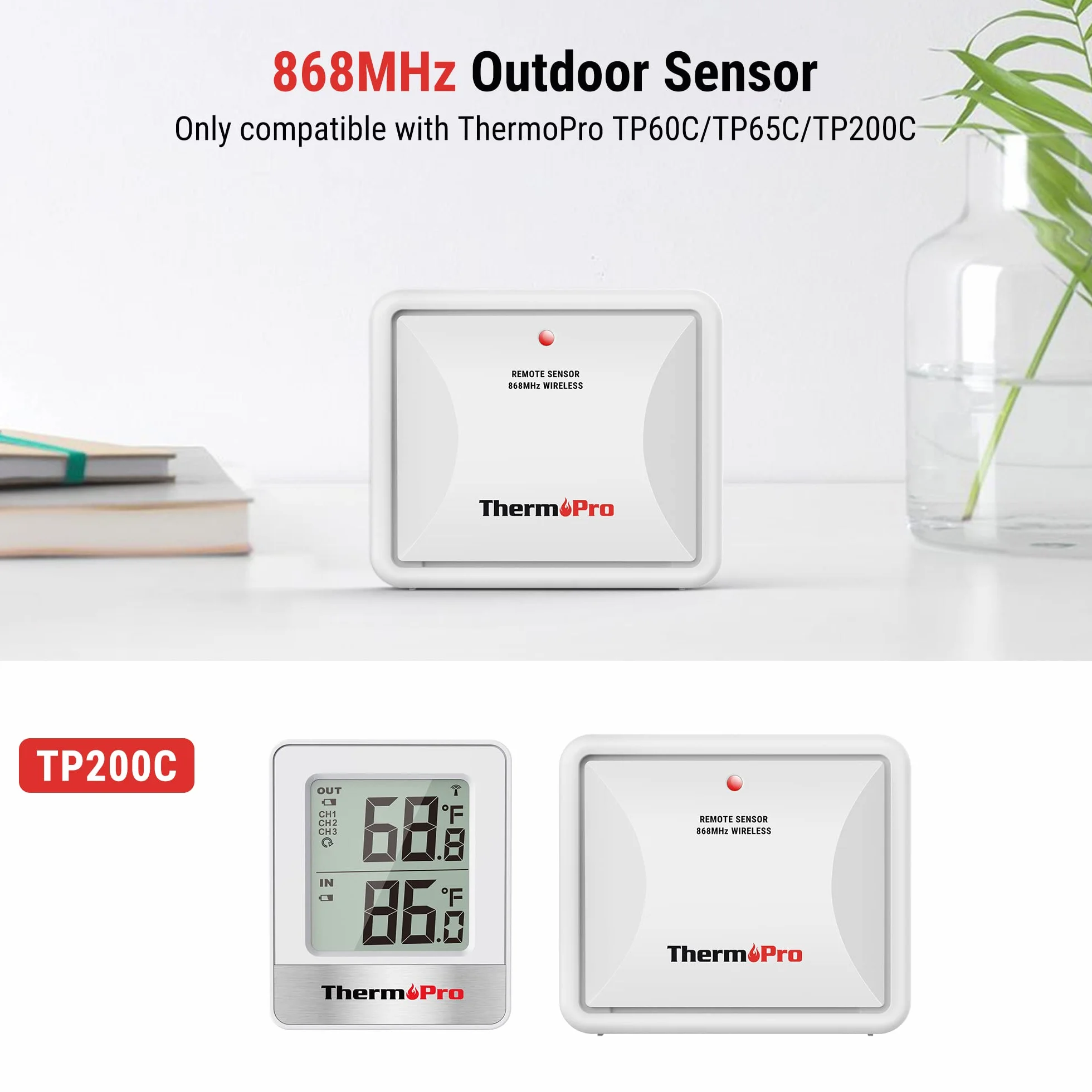 ThermoPro TX-2C Capteur à Distance Thermomètre Hygromètre Extérieur