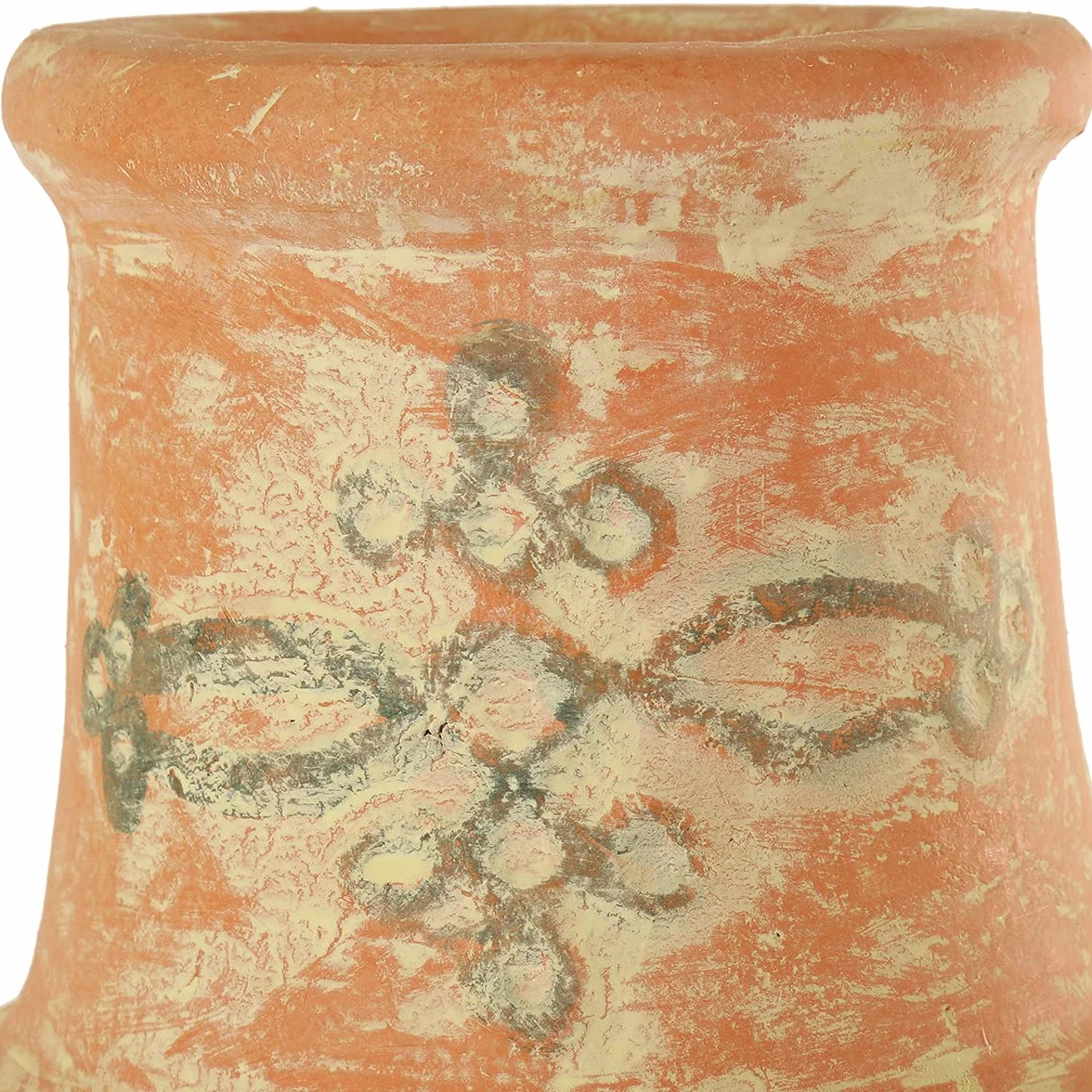 CHARLES BENTLEY Cheminée mexicaine en argile terracotta avec grille BBQ 75x35cm