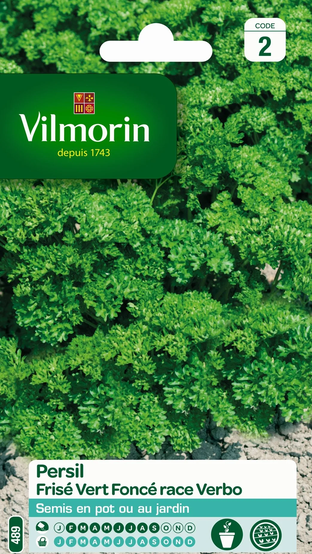 Vilmorin Pack de Graines Persil Frise Race Verbo Sélection