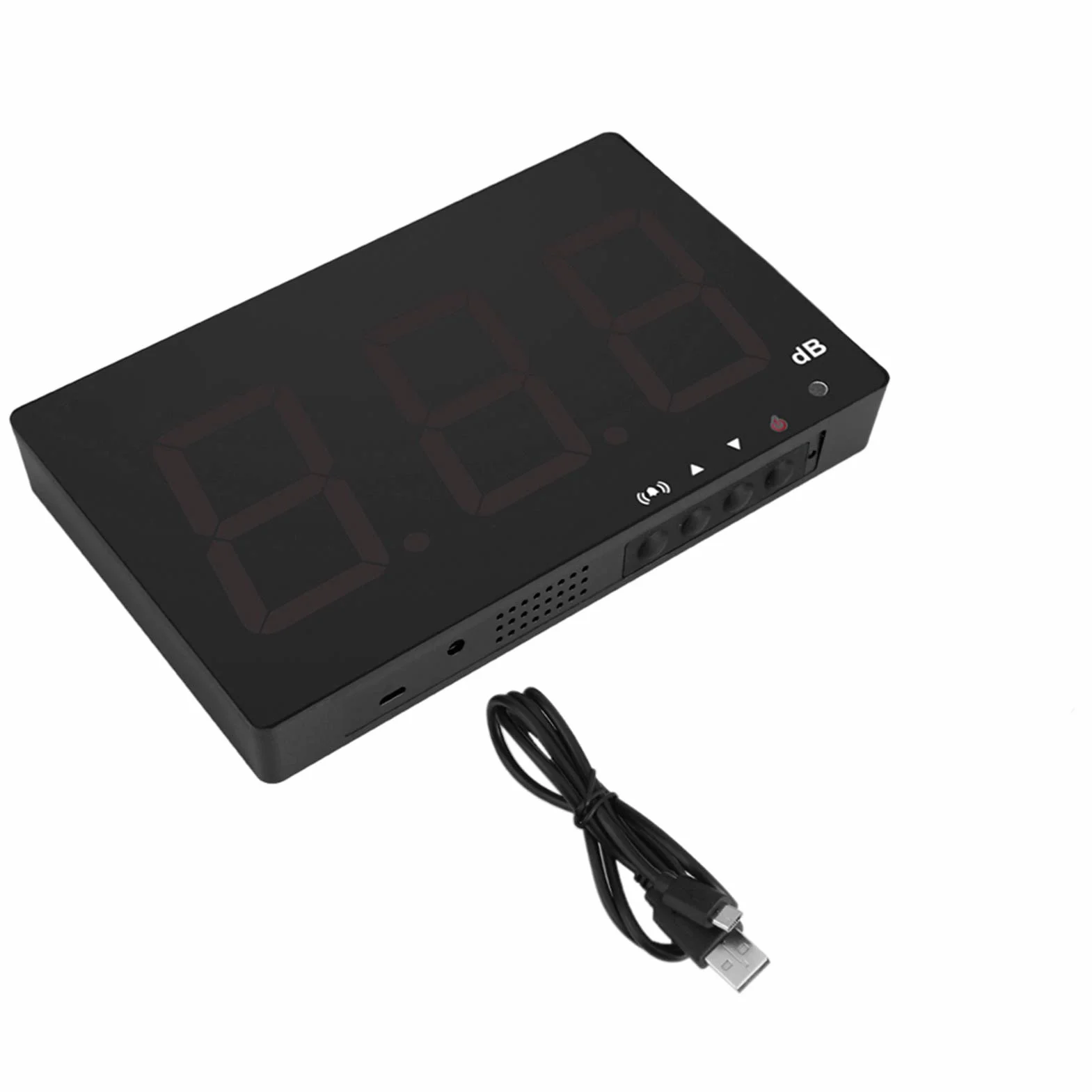 30~130 dB Sonomètre de Numérique Monté au Mur Sonomètre Enregistreur avec 9.6" Affichage LCD USB Testeur de Mesure de Bruit avec Enregistreur de Données et Alarme(SW-525B)