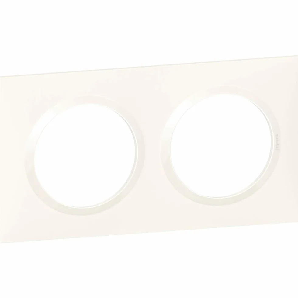 Legrand 600802 Plaque carrée dooxie, 2 postes, blanc