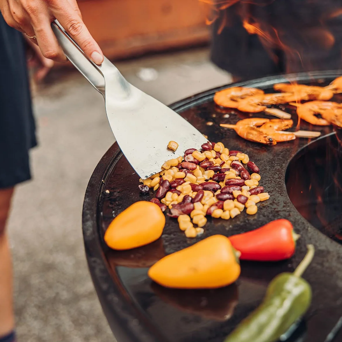 höfats Spatule argentée – Spatule barbecue en acier inoxydable, coupe et mélange