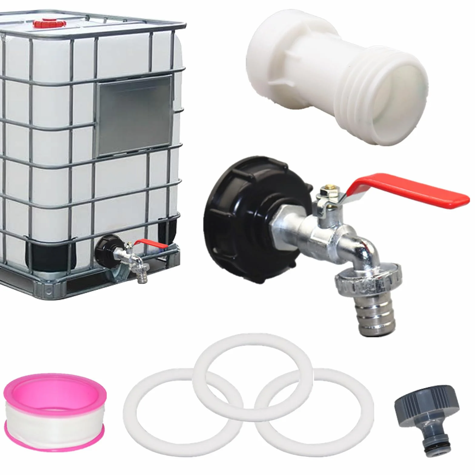 Robinet Cuve 1000L S60X6 IBC Raccord Adaptateur