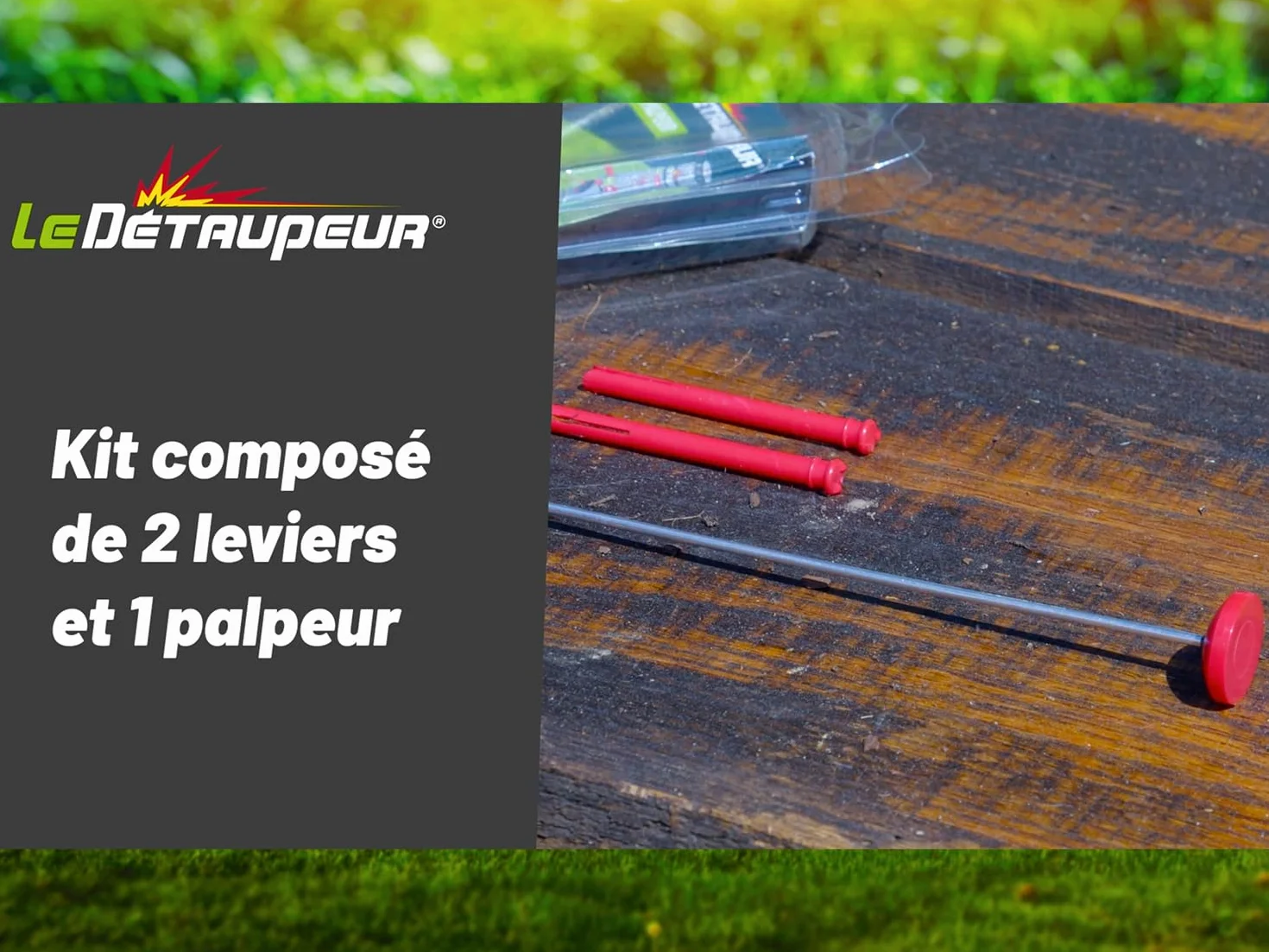 Kit DETAUPEUR 4 Tiges 2 Palpeurs Anti Taupes Campagnols