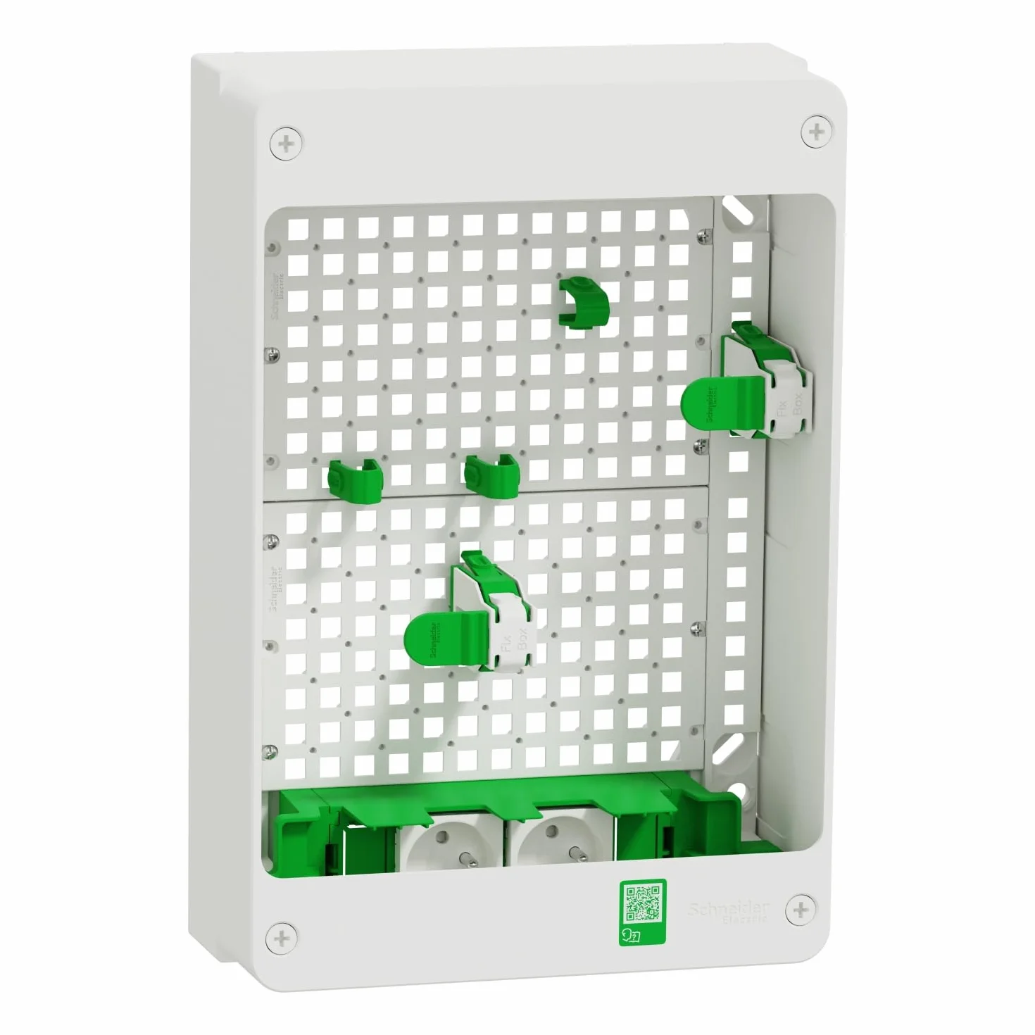 Schneider Electric - Resi9 Coffret VDI Box 13M2R - coffret support box operateur avec 2 prises - R9H13402VDIBOX