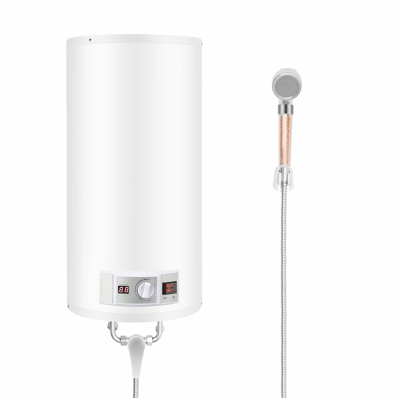 Chauffe Eau Electrique mural 80L 2000W IPX4 70x34cm stockage eau chaude