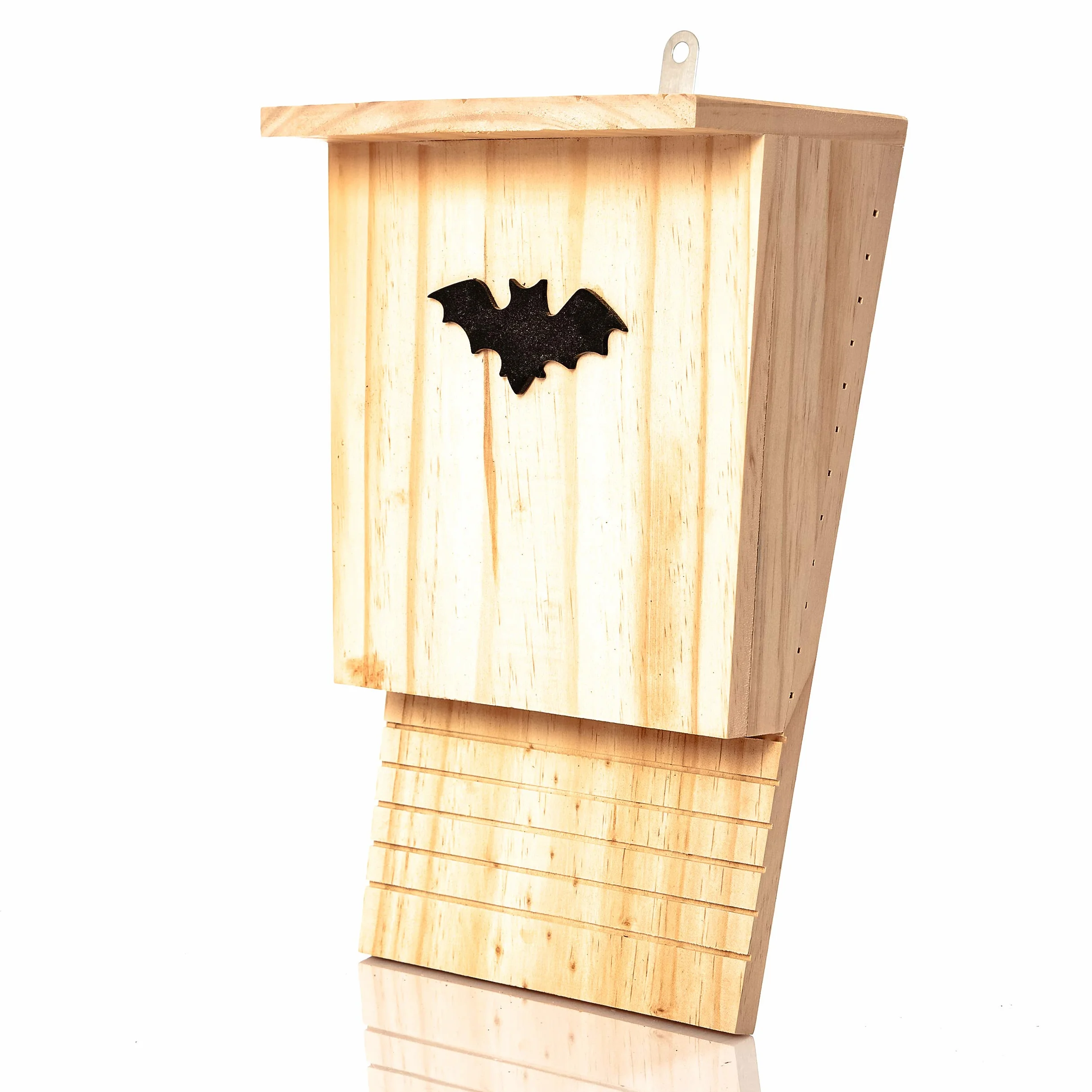 Grande boîte à chauves-souris en bois massif résistante aux intempéries - nichoir pour été et hiver