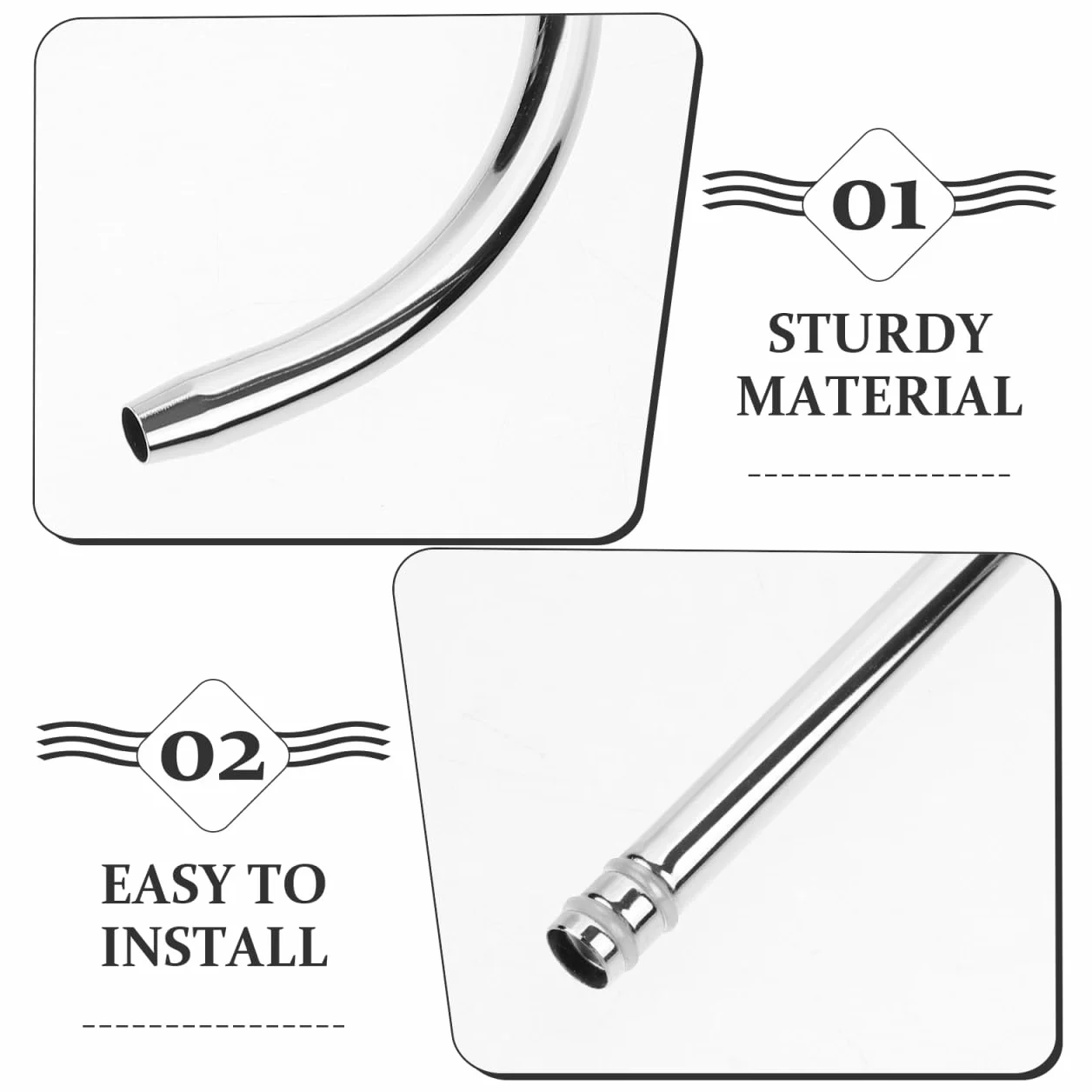 OSALADI Tube Coude Inoxydable pour Cuisine Accessoire Acier Inox Tube de Remplacement pour Distributeur d'Eau Installation Facile et Design Moderne Compact