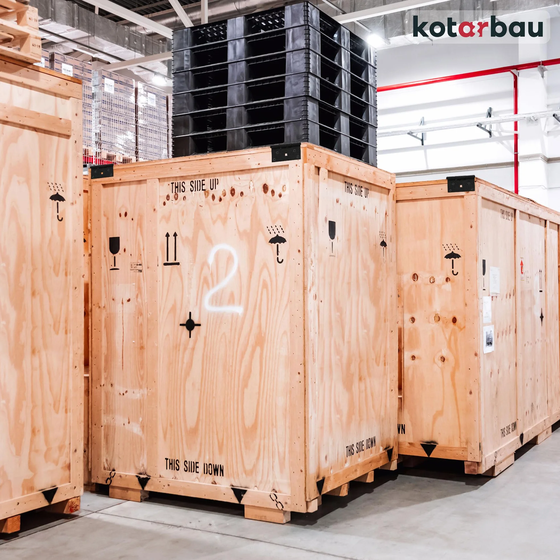 KOTARBAU® 2 x Charnière INOX à congé Chantier 90x95mm en Acier Noir Peint par pulvérisation| Charniere Porte Lourde |Charniere INOX |Charnières de Portes |Charniere Plate |Charnieres |Charnière Porte