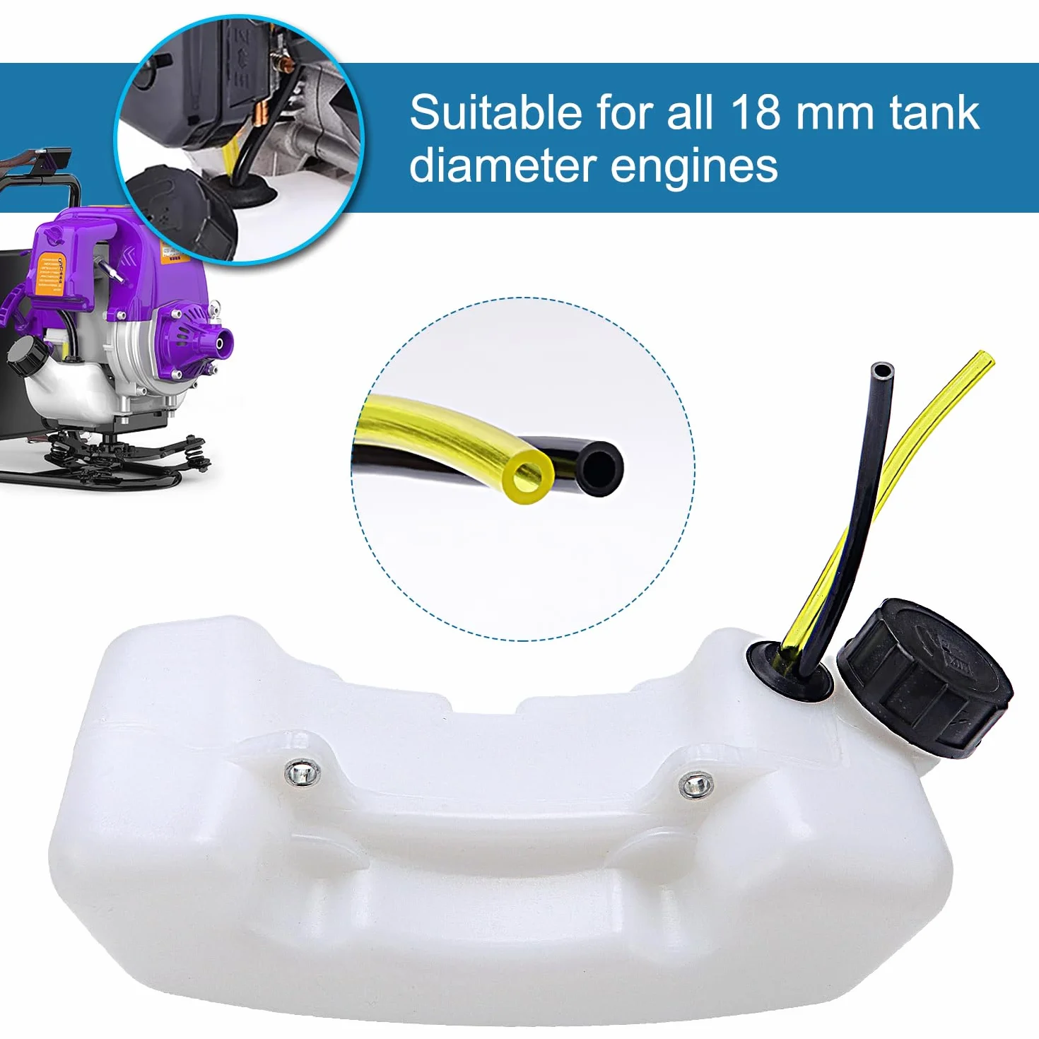 Kit Filtre à Essence Universel 2 Ensembles pour Débroussailleuse Coupe-Herbe