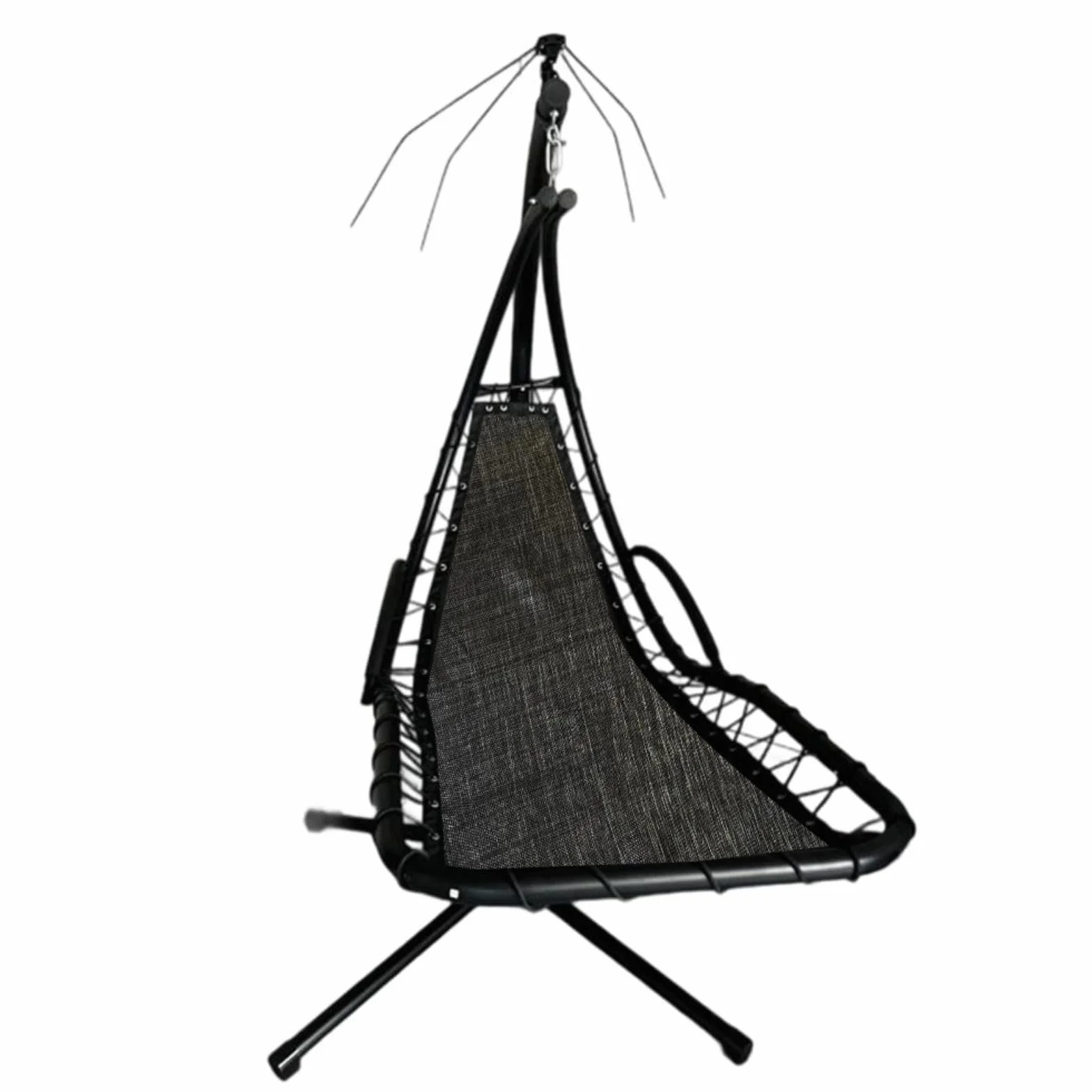 Balancelle de rechange tissu textilène 64 x 197 x 23 cm grise noire 1 pièce