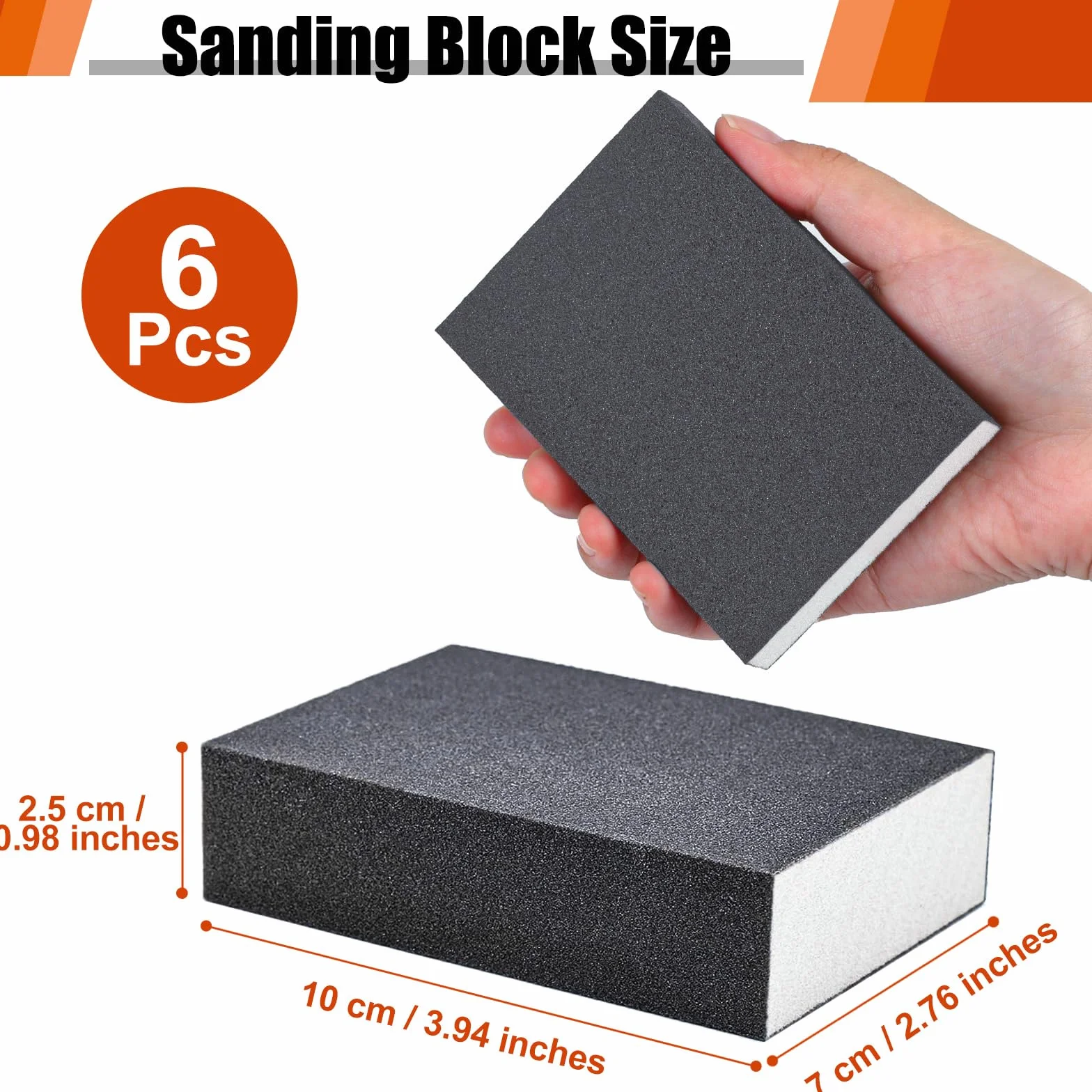 Éponges à Poncer Réutilisables pour Grille Barbecue, 6 Pièces Papier Abrasif Lavable