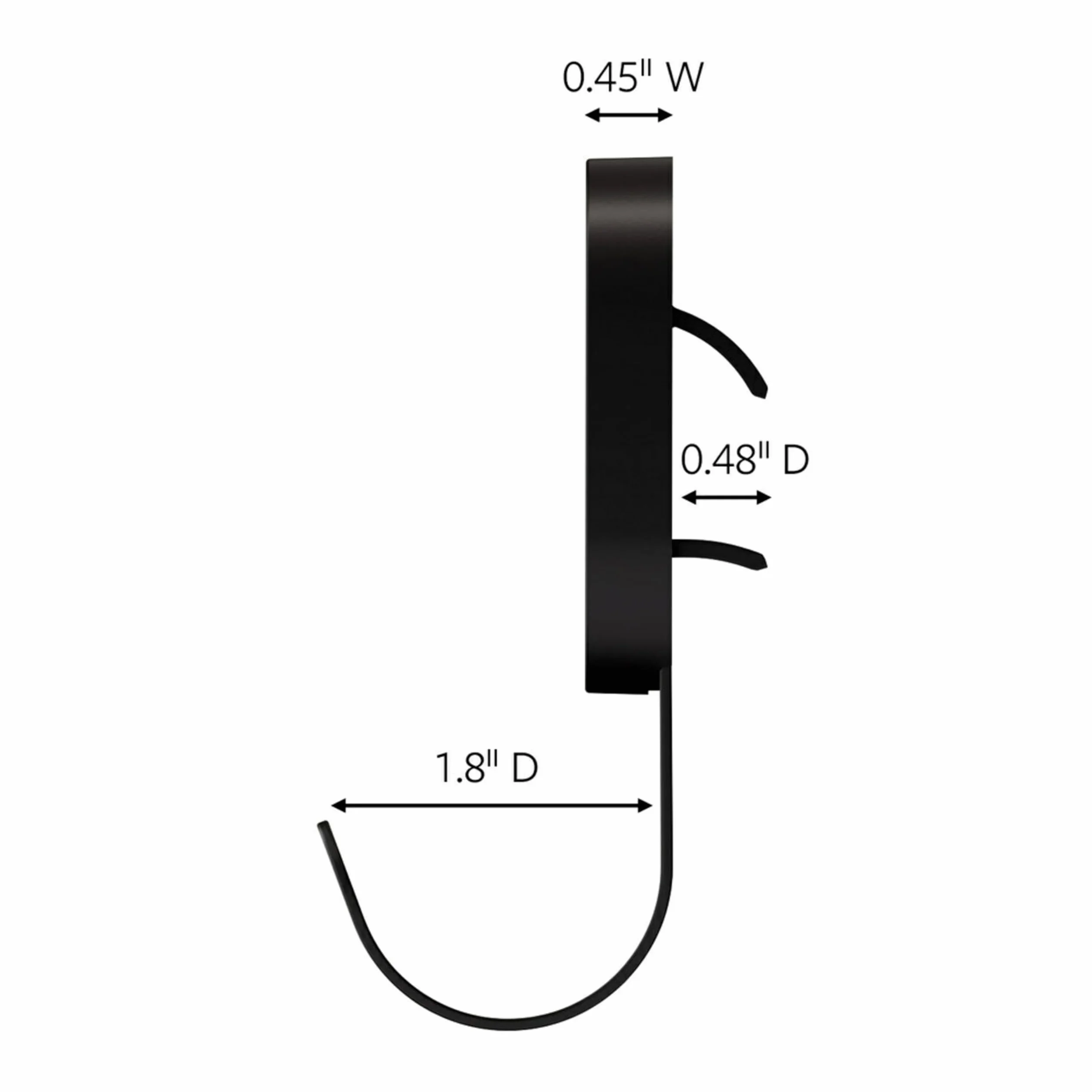 3M Claw (TM) 11,3 kg. 2 crochets noirs pour cloison sèche et 2 crochets pour tableaux, solution de suspension lourde pour sacs à dos, vestes, photos et décoration d'intérieur - Lot de 4