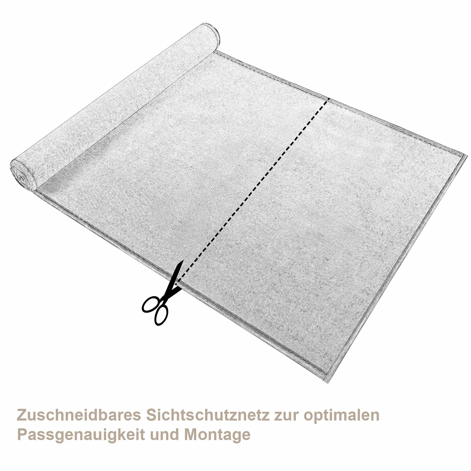WOLTU Filet d'Ombrage HDPE 180 g/m² 1x10m Anthracite Brise-Vue Extérieur