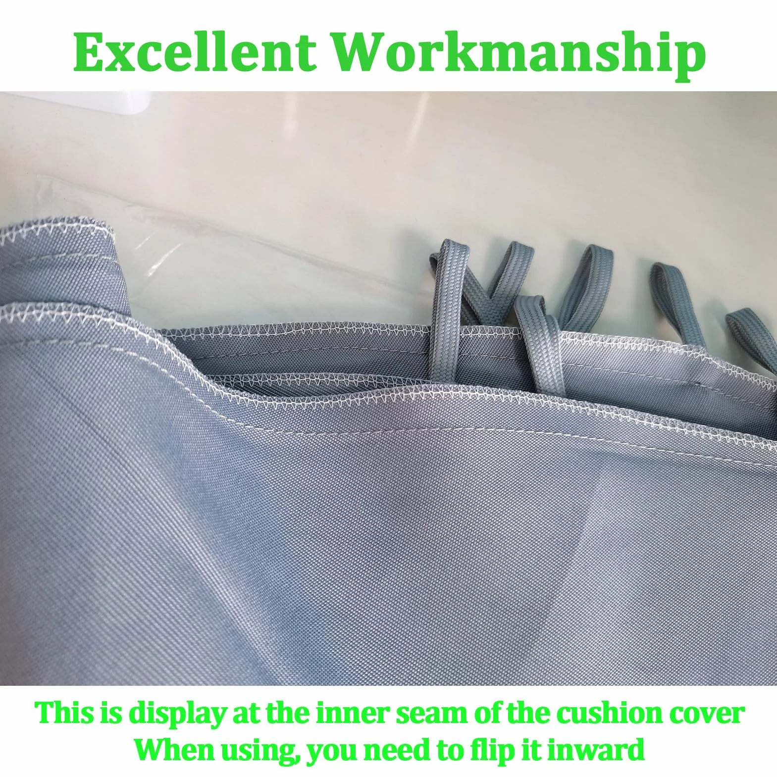 Housse de coussin imperméable double Papasan 170,2 x 119,4 cm pour extérieur avec fermeture éclair
