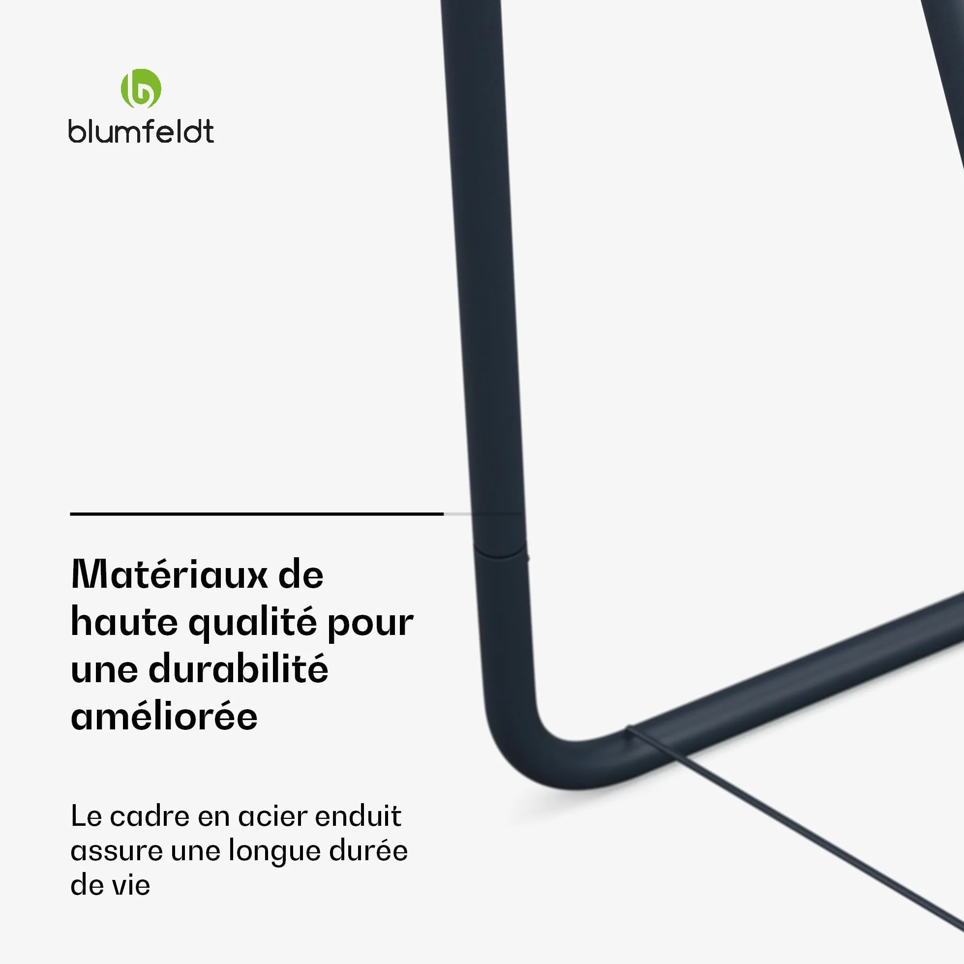 Blumfeldt Support de hamac transat Jardin extérieur Acier Enduit antirouille 160 kg