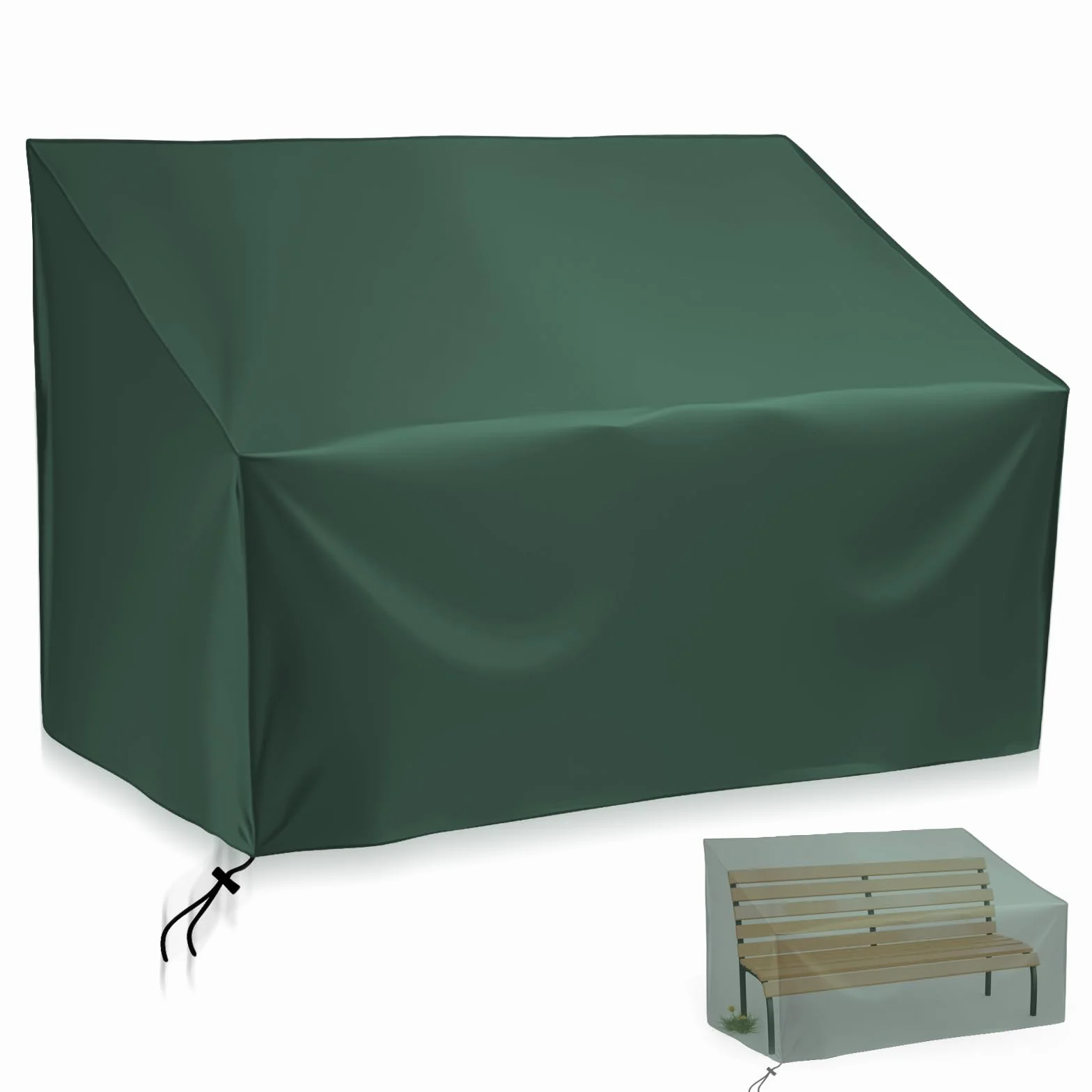 Housse de banc de jardin 2 places 134x66x89 cm imperméable protection extérieure