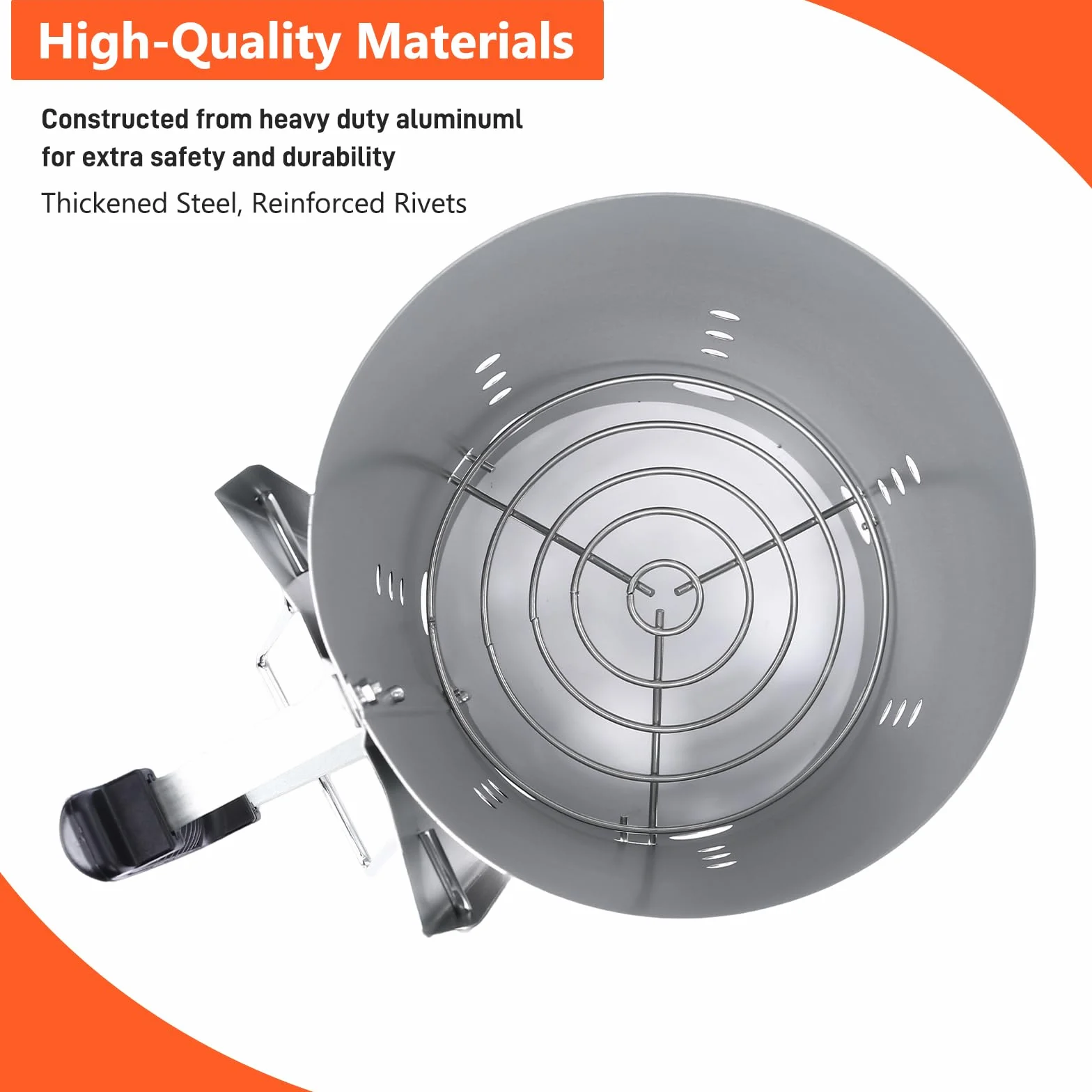 QuliMetal Démarreur de Cheminée 30x19cm pour Weber 7416 Barbecues au Charbon Poignée de Sécurité Allume-Feu Rapide