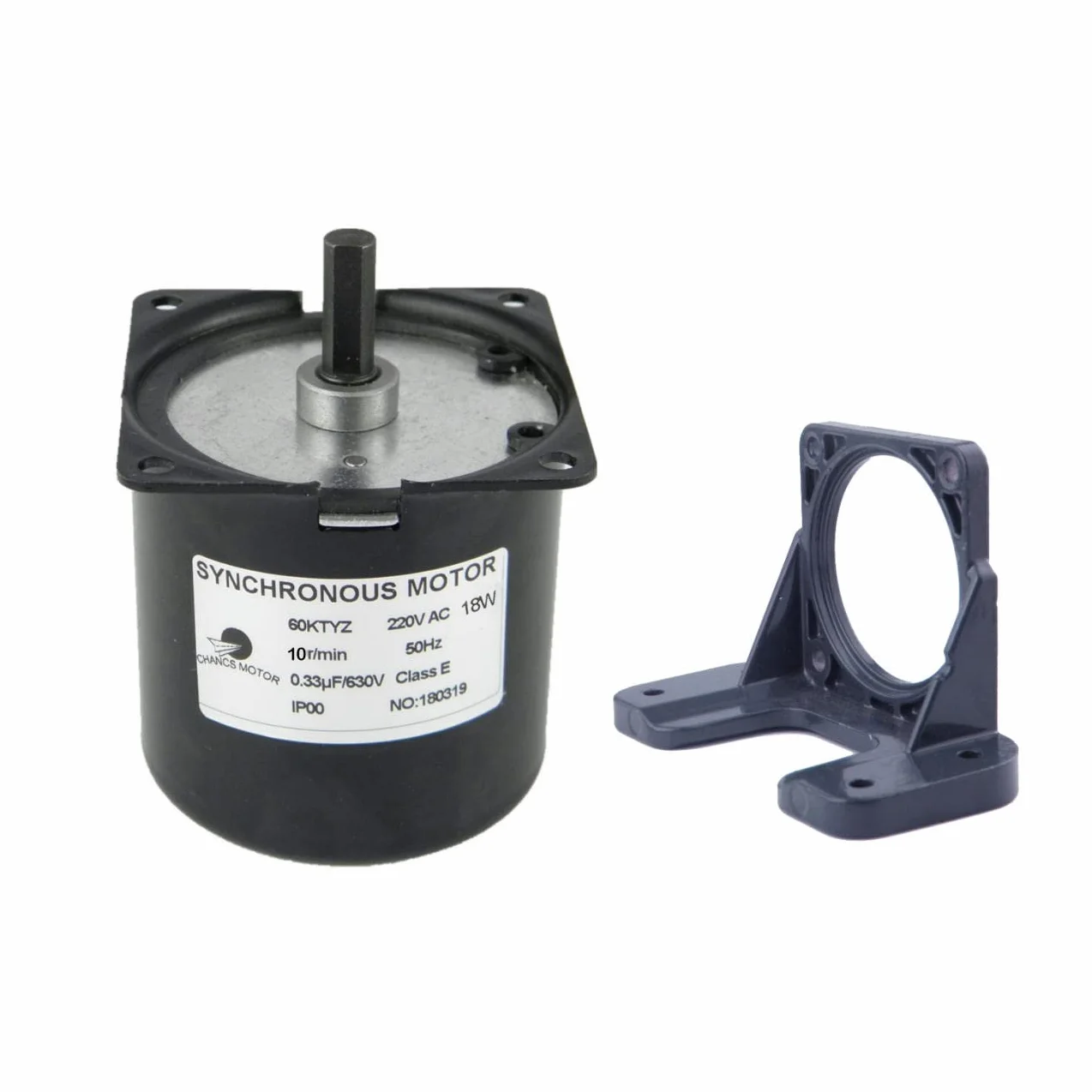 CHANCS Moteur Réducteur Synchrone Réversible 60KTYZ 220V 8-10RPM CW/CCW 23Kgf.cm Engrenage Métallique pour Table Rôtissoire Tournante