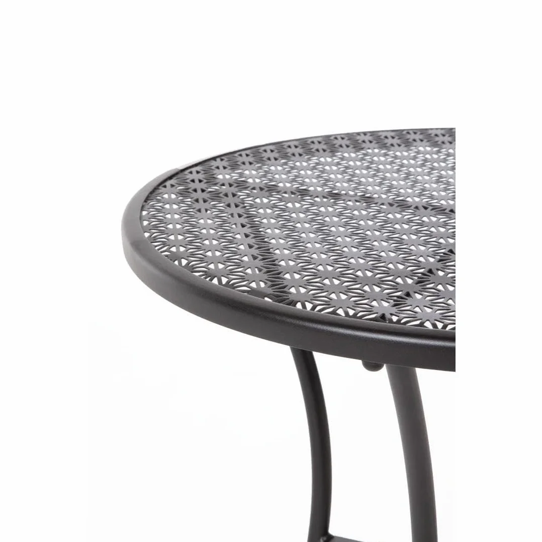 Table de bistrot ronde acier noir 600 mm