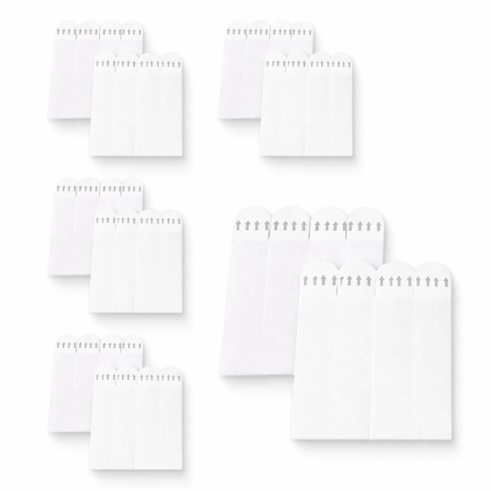 40PCS(20Paires) Languettes Accroches Tableaux avec Adhésif Fort, 19×92mm, Bandes de Suspension Résistantes à l'Eau, Accroche Cadre Sans Percer pour Cadres, Décorations Murales