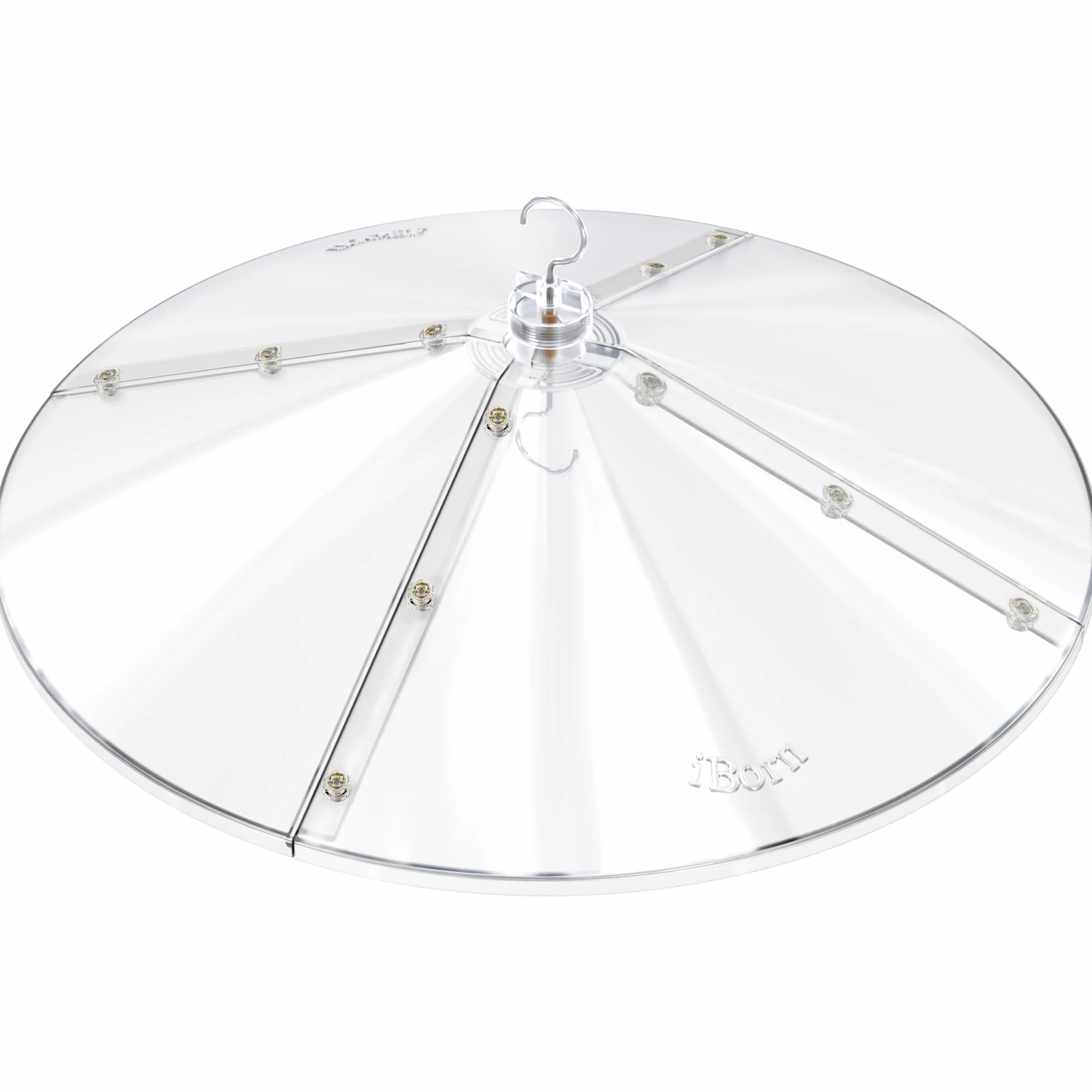 iBorn Déflecteur pour mangeoires à oiseaux 49,5 cm anti-mastication PC transparent