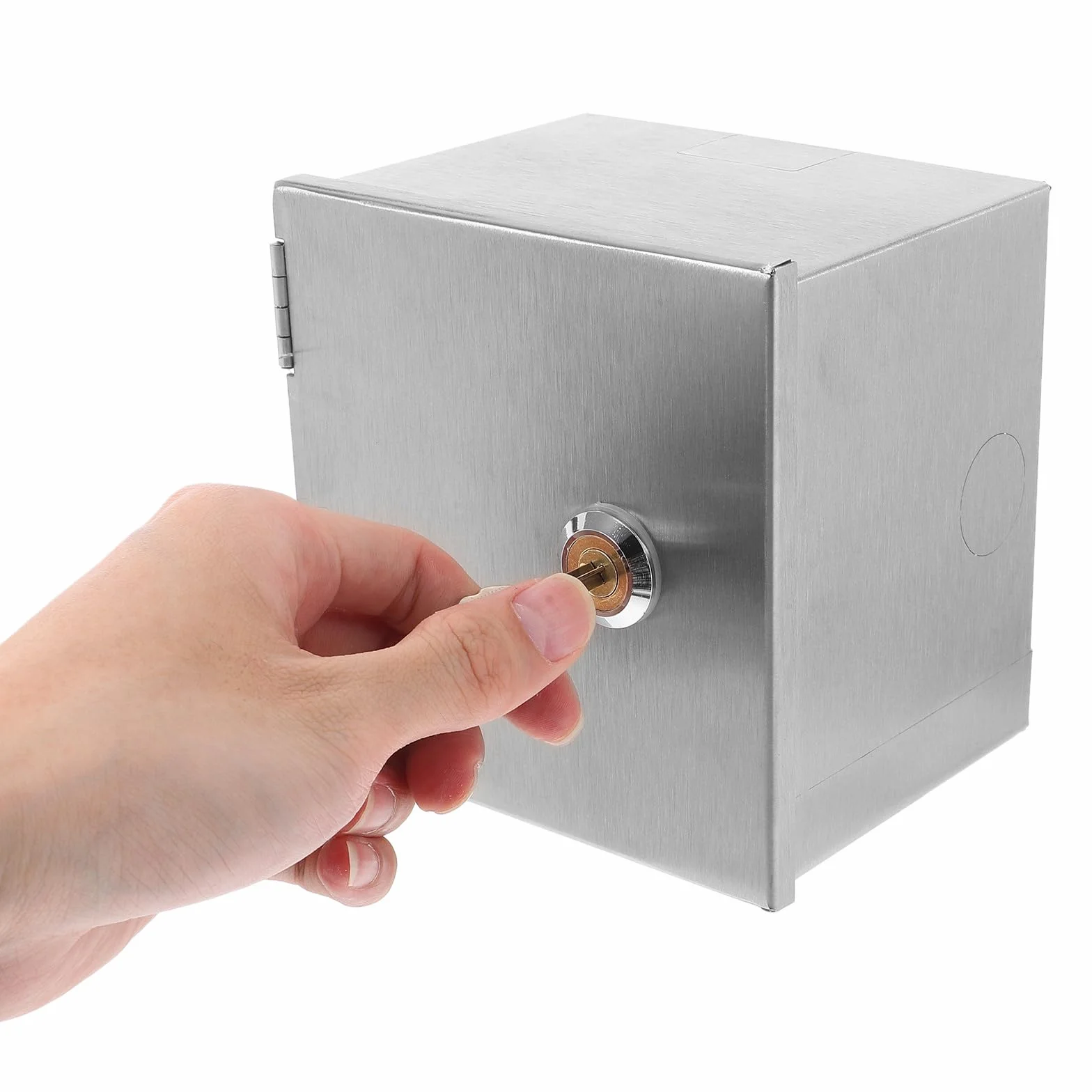 UKCOCO Boîtier de Prise Étanche avec Serrure : Boîtier de Prise en Acier Inoxydable de Type 86, de Mural Extérieur, Couvercle de Panneau de pour Usage Industriel, Commercial Et Résidentiel.