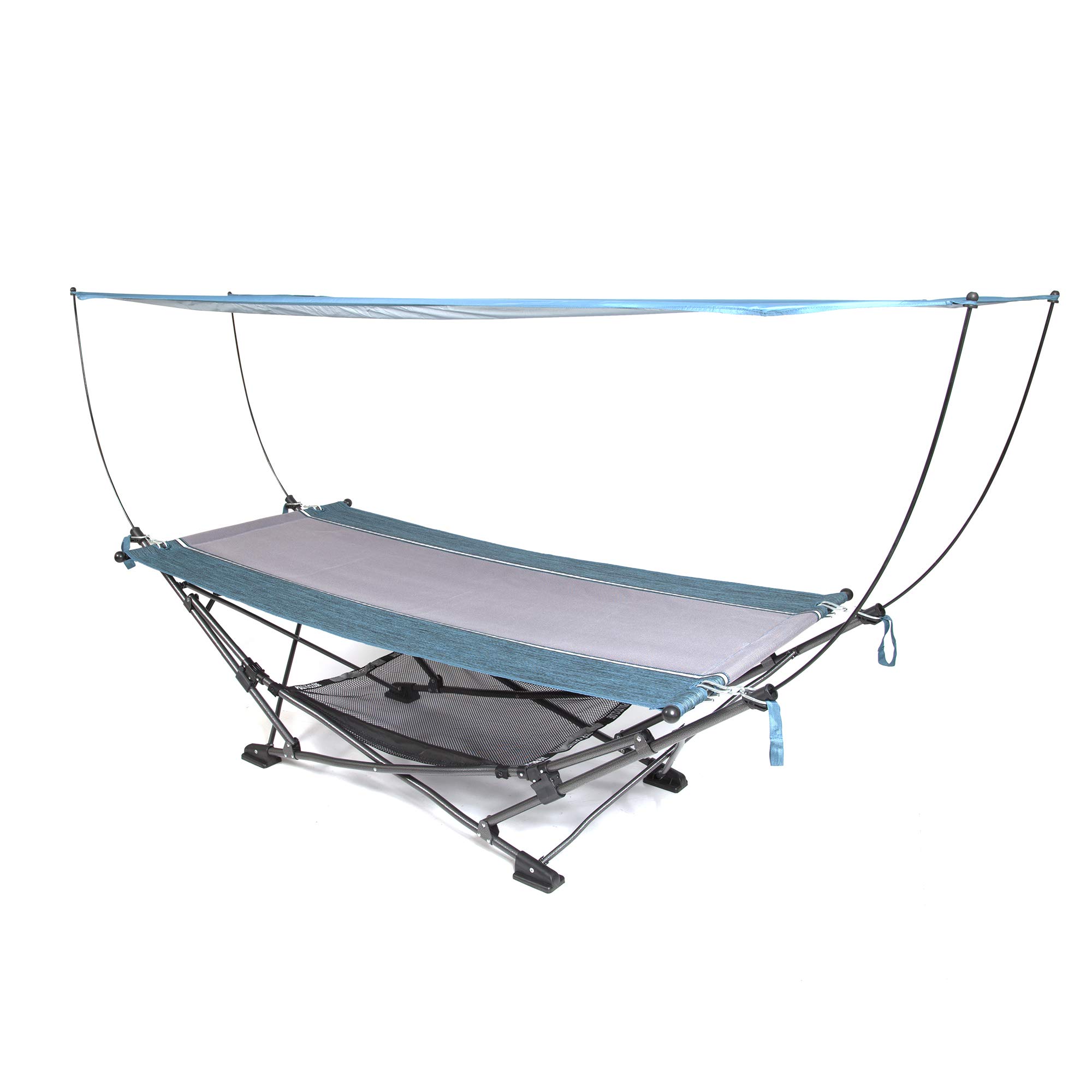 Portable Hammock with Removable Sun Canopy and Pillow