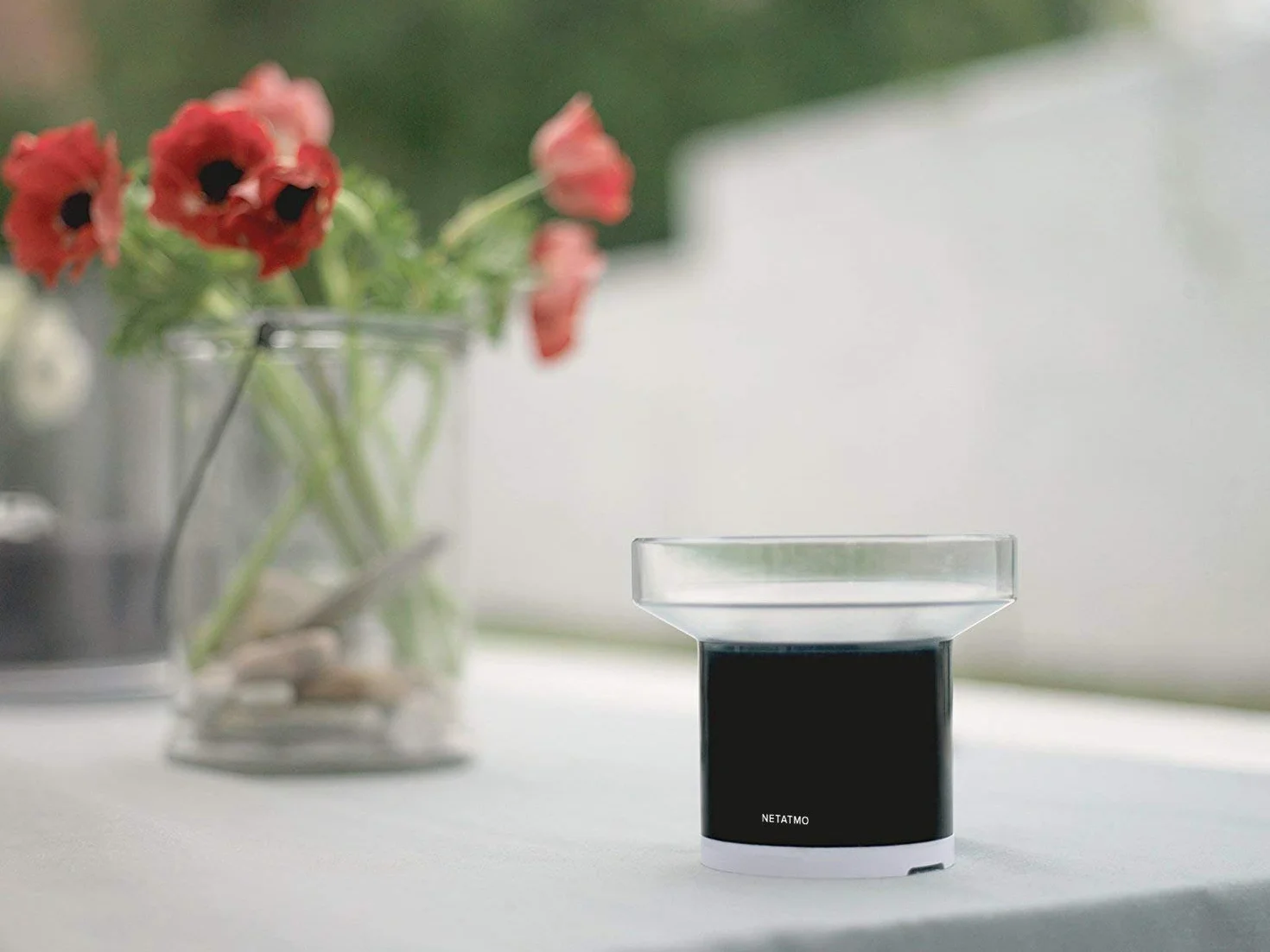 Netatmo Pluviomètre connecté sans-Fil NRG01-WW Noir pour Station Météo