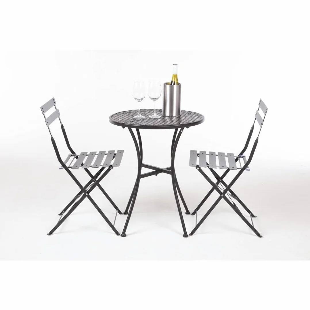 Table de bistrot ronde acier noir 600 mm