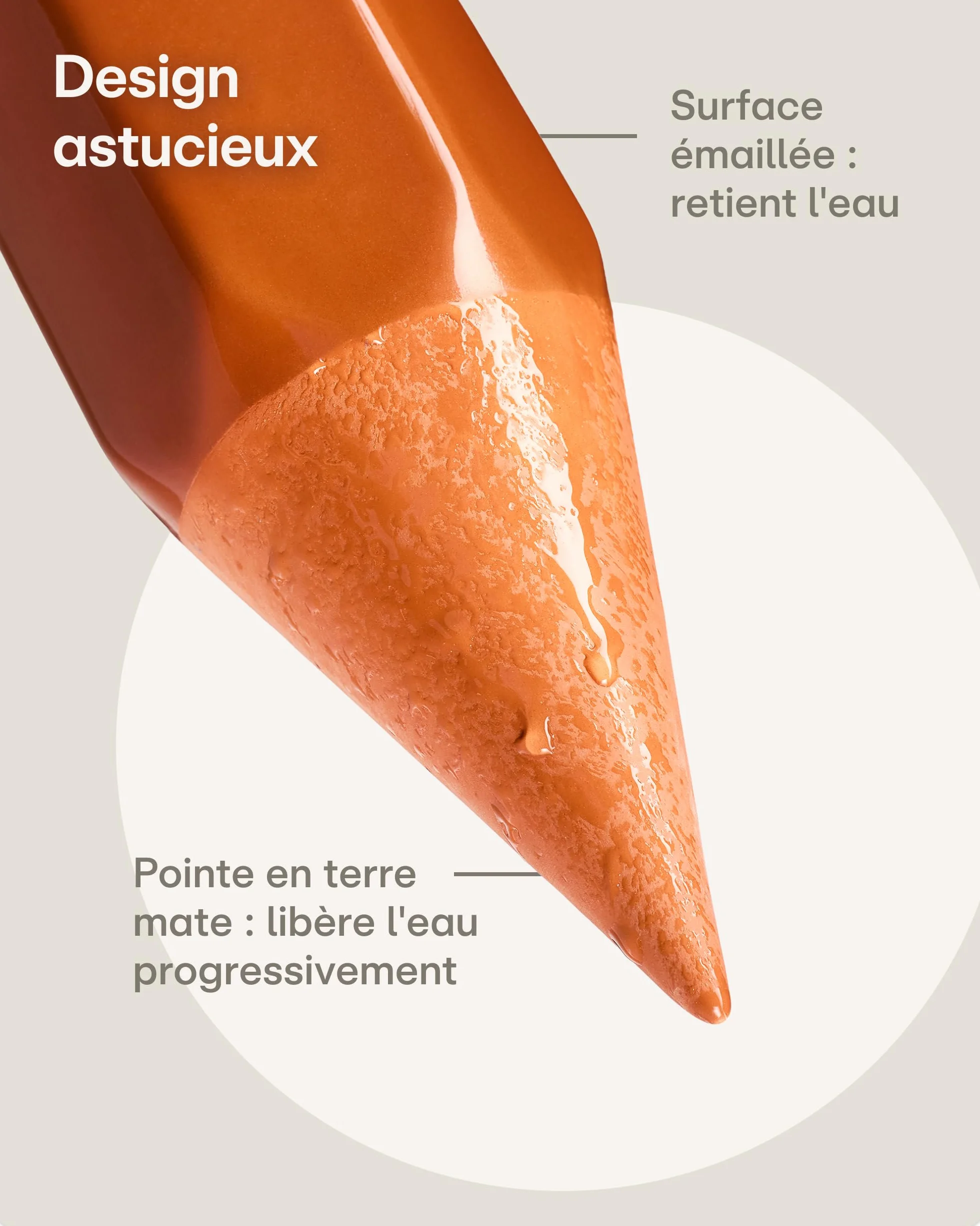Oyas à Planter en Terre Cuite Petit – Arrosage Automatique Jusqu’à 10 Jours – Étanche avec Adaptateur PET – Distributeur d’Eau pour Vacances