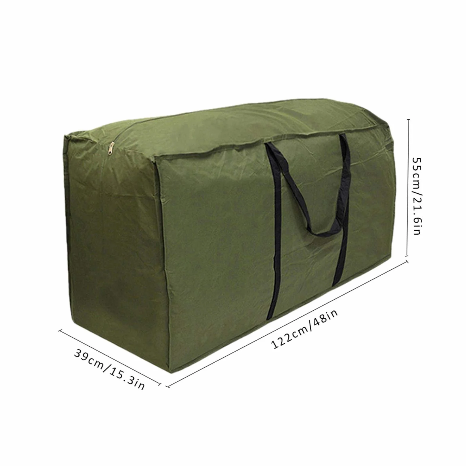 Sac de rangement imperméable pour coussins de meubles de jardin, grand sac pliable avec poignées et fermeture éclair