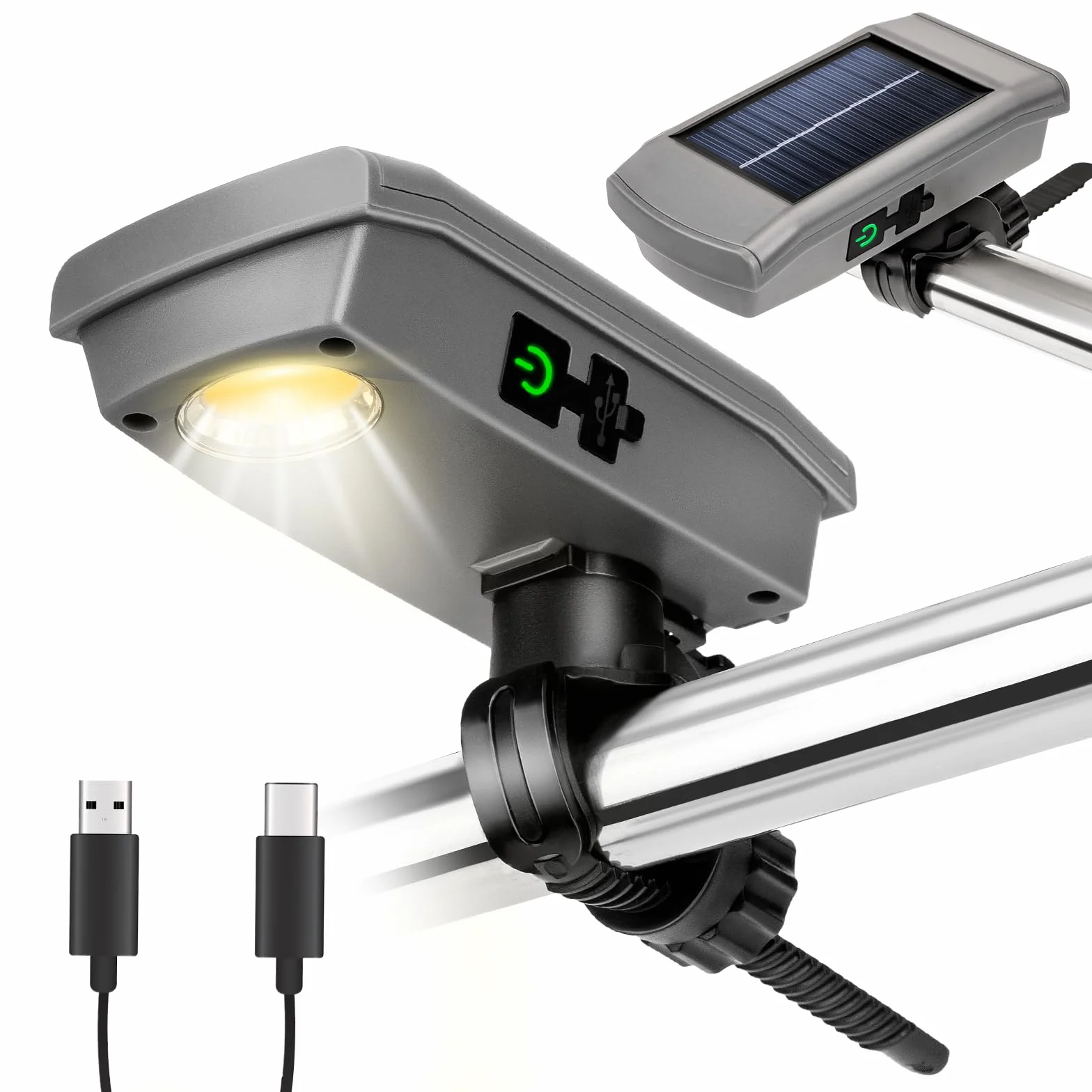 Lampe solaire barbecue Blackstone Weber Grill USB-C rechargeable solaire 360° allumage arrêt automatique