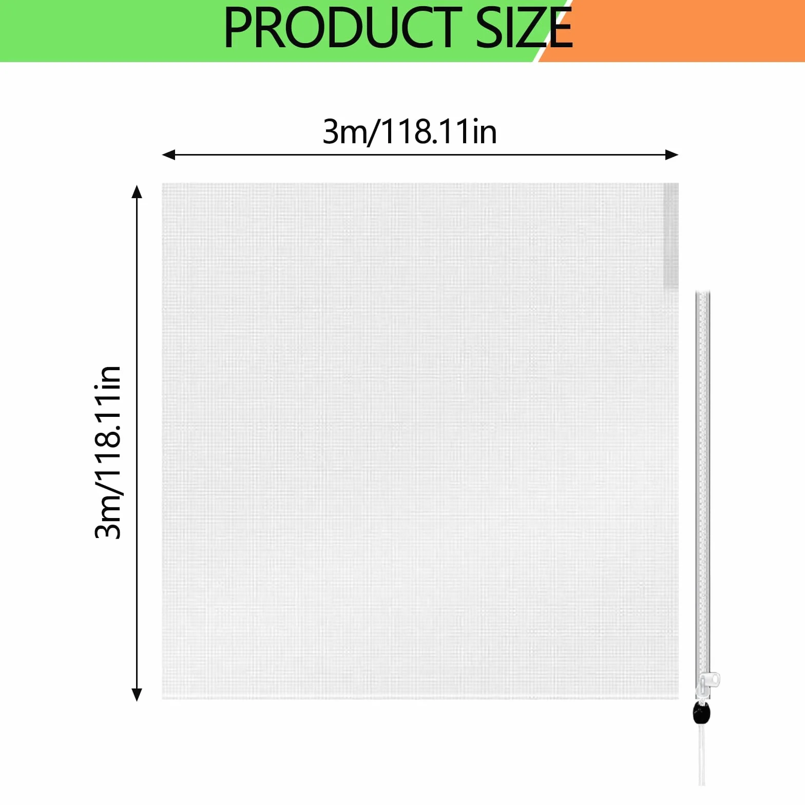 Filet de Protection pour Arbres Fruitiers 3x3m Anti-Oiseaux et Insectes avec Fermeture Éclair Blanc