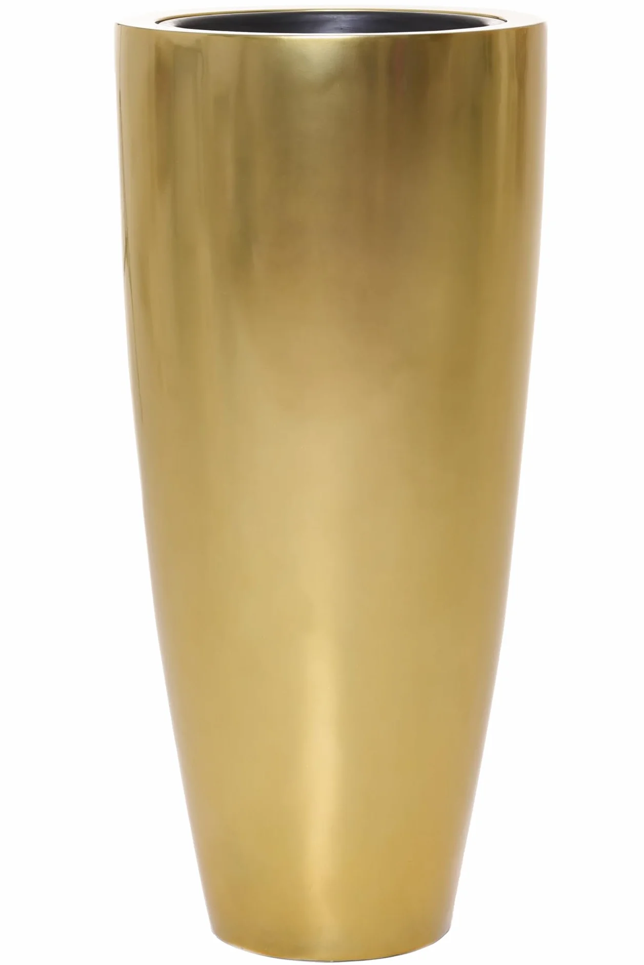 VIVANNO Bac à Fleurs en Fibre de Verre City Gold Metallic 80x37