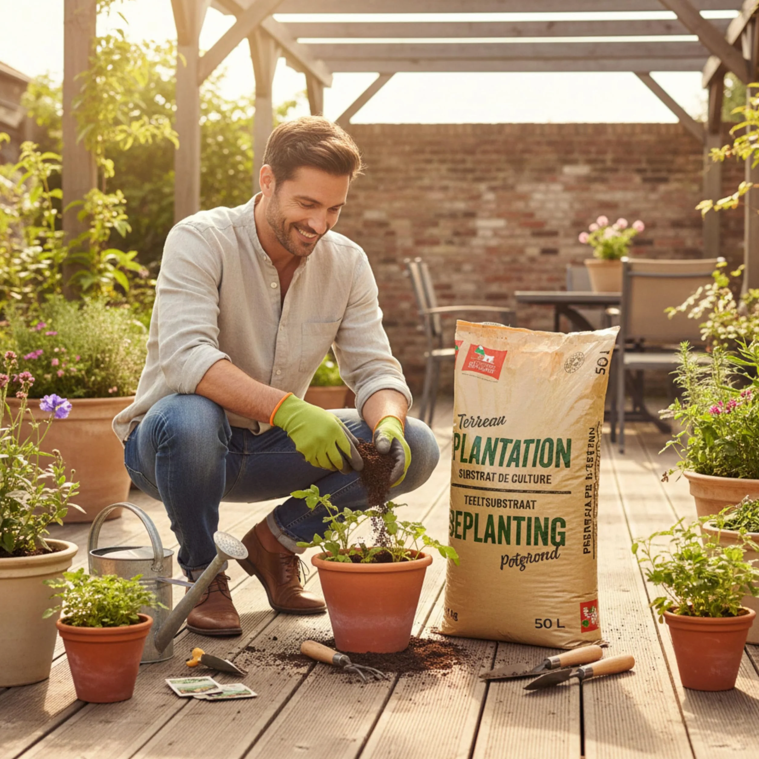 La Plaine Chassart Terreau Plantation 50L Toutes Variétés Plantes Extérieur