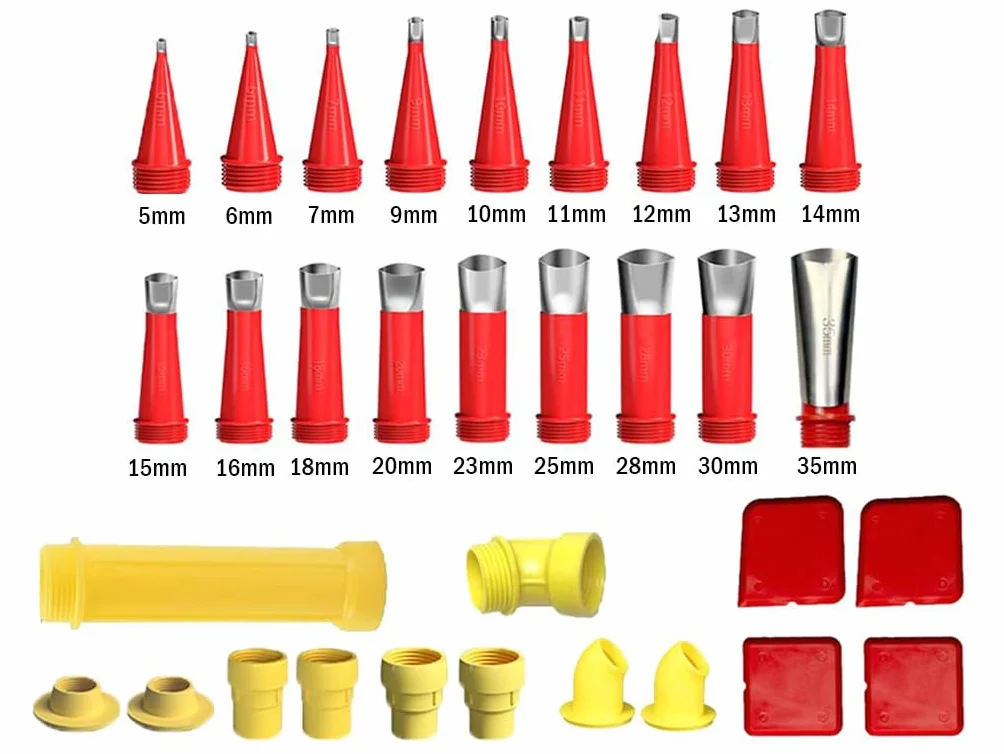 32 Pièces Buse D'étanchéité en Acier Inoxydable,Buses A'étanchéité en Silicone, Réutilisable Applicateur de Buse, Outil de Calfeutrage Universel, pour Cuisine et Salle de Bains