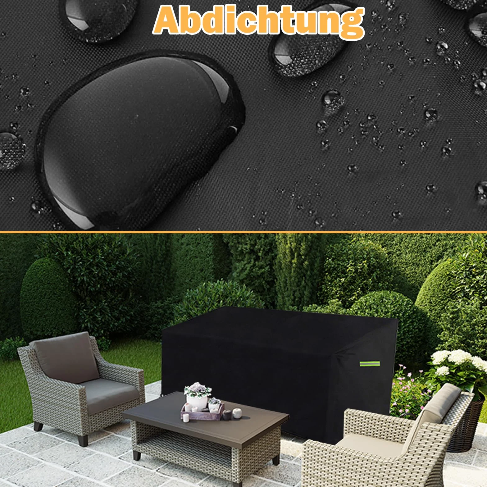 Housse de protection banc jardin 3 places 165x67x65/91 cm 420D Résistant UV
