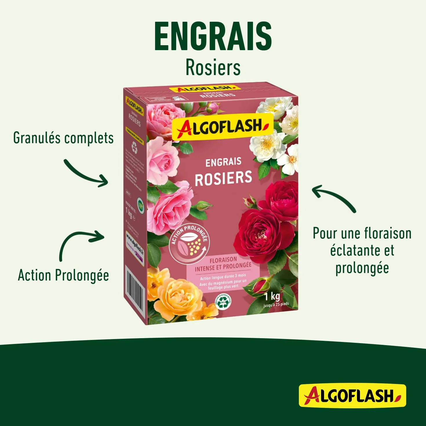 Algoflash Engrais Rosiers Action prolongée 1 kg