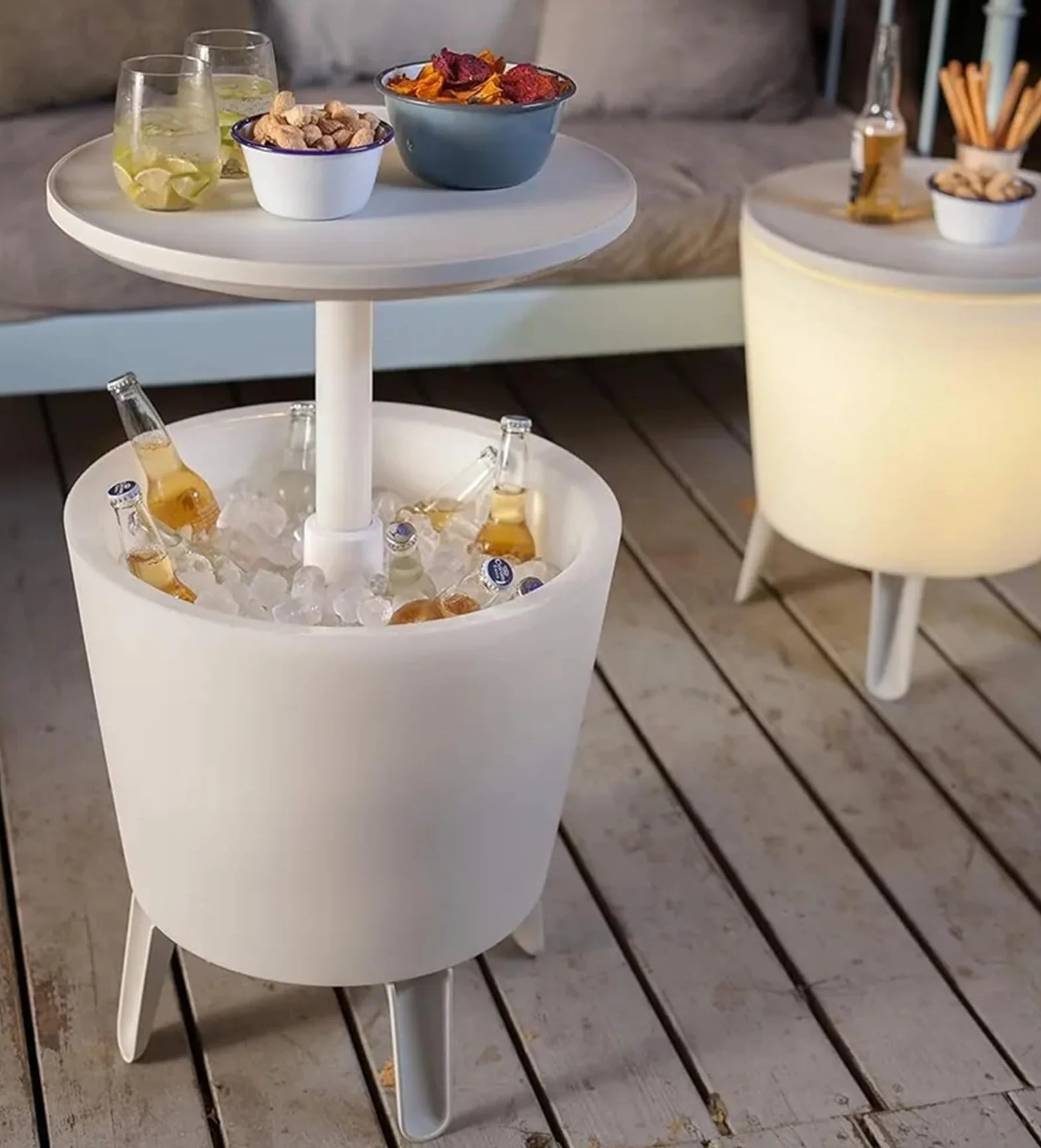 Keter Table de Cocktail Lumineuse extérieur 30 litres Illuminated Cool Bar