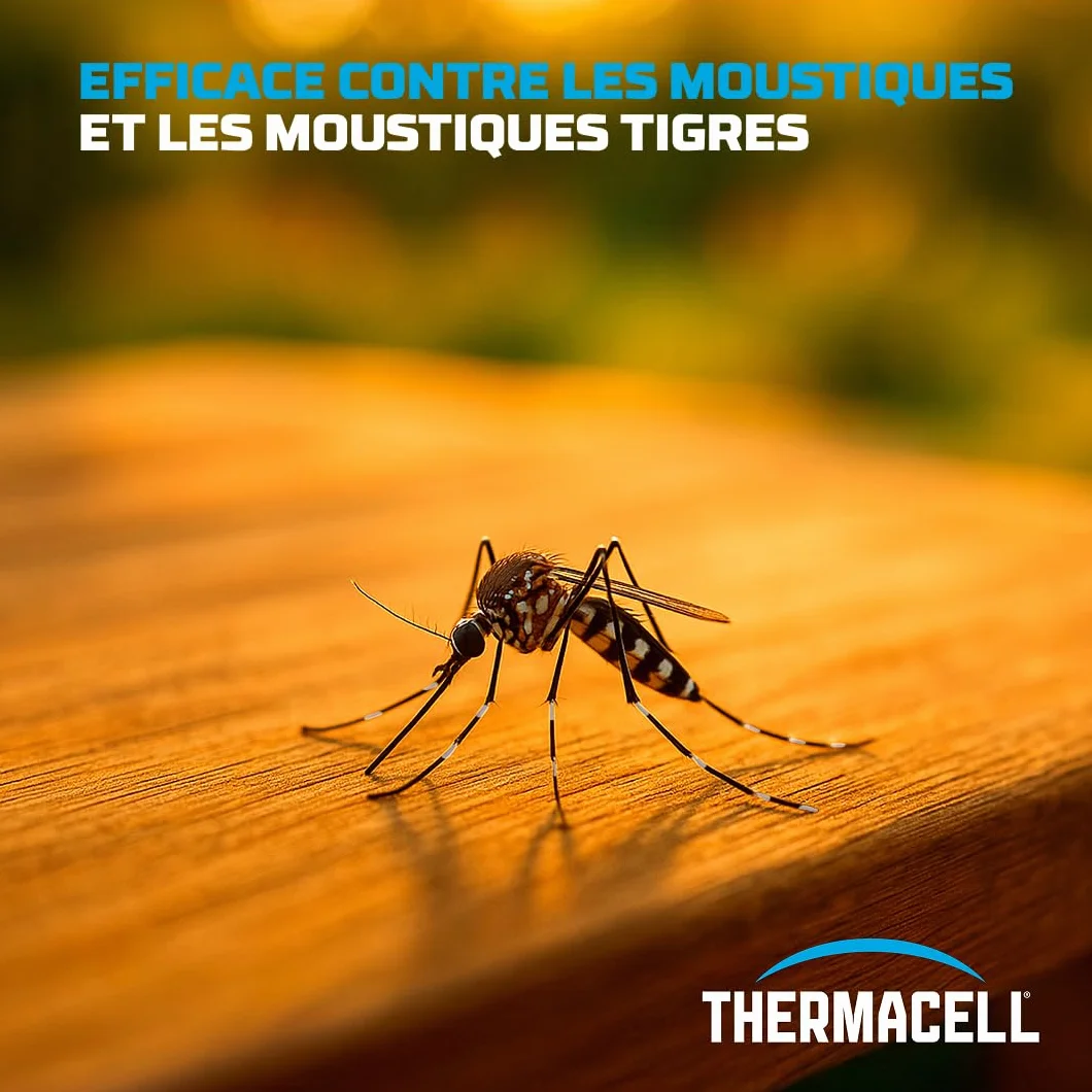 Thermacell Bouclier Anti Moustiques Extérieur sans Fil Rechargeable Zone Protection 29m² Noir