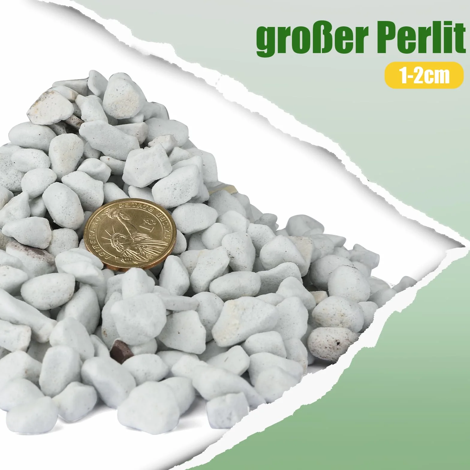Perlite grossière pour plantes 1-2 cm, additif naturel pour sol, améliore drainage et ventilation, croissance racines (1L)